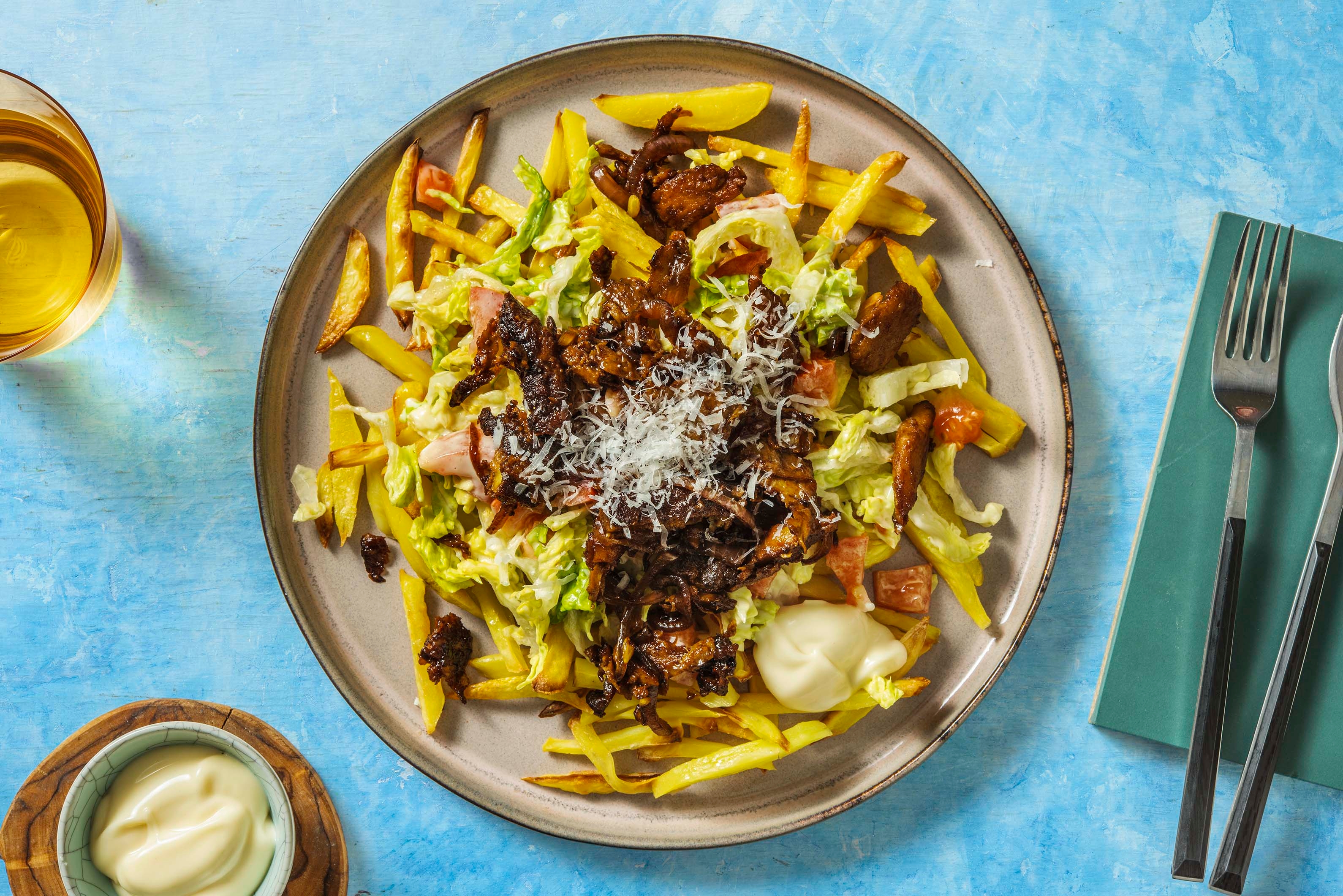 Kapsalon met vegetarische shoarma