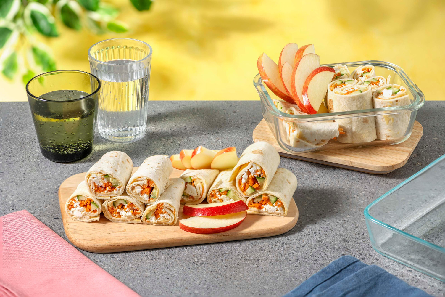 Mini rouleaux au hummus pour enfants