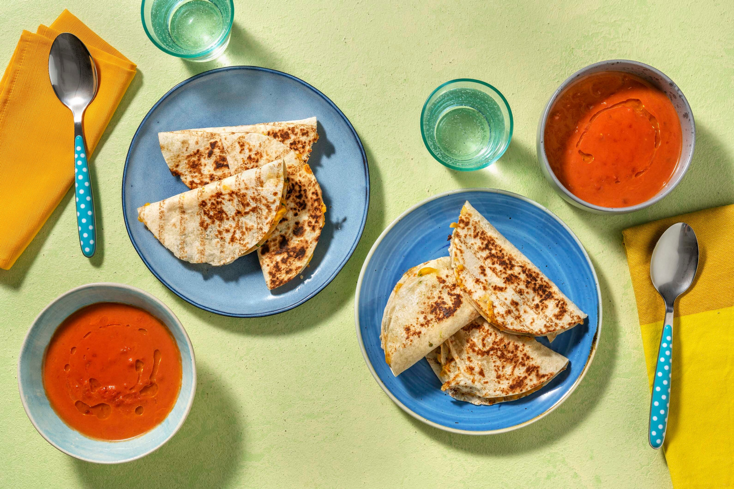 Quesadillas au brocoli et au cheddar pour enfants