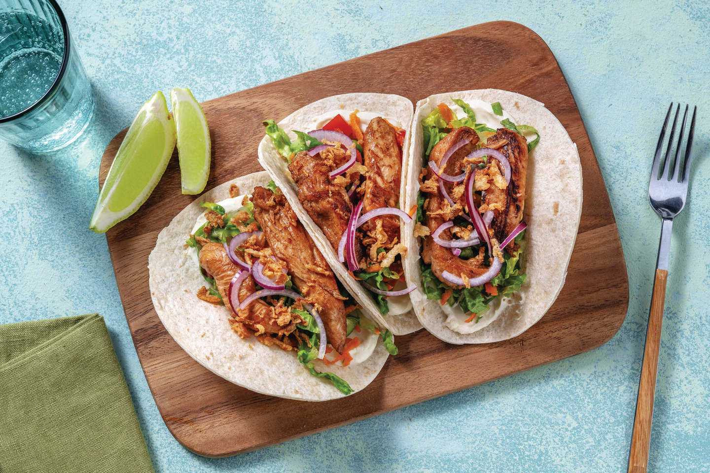 Korean-Style Chicken Tacos