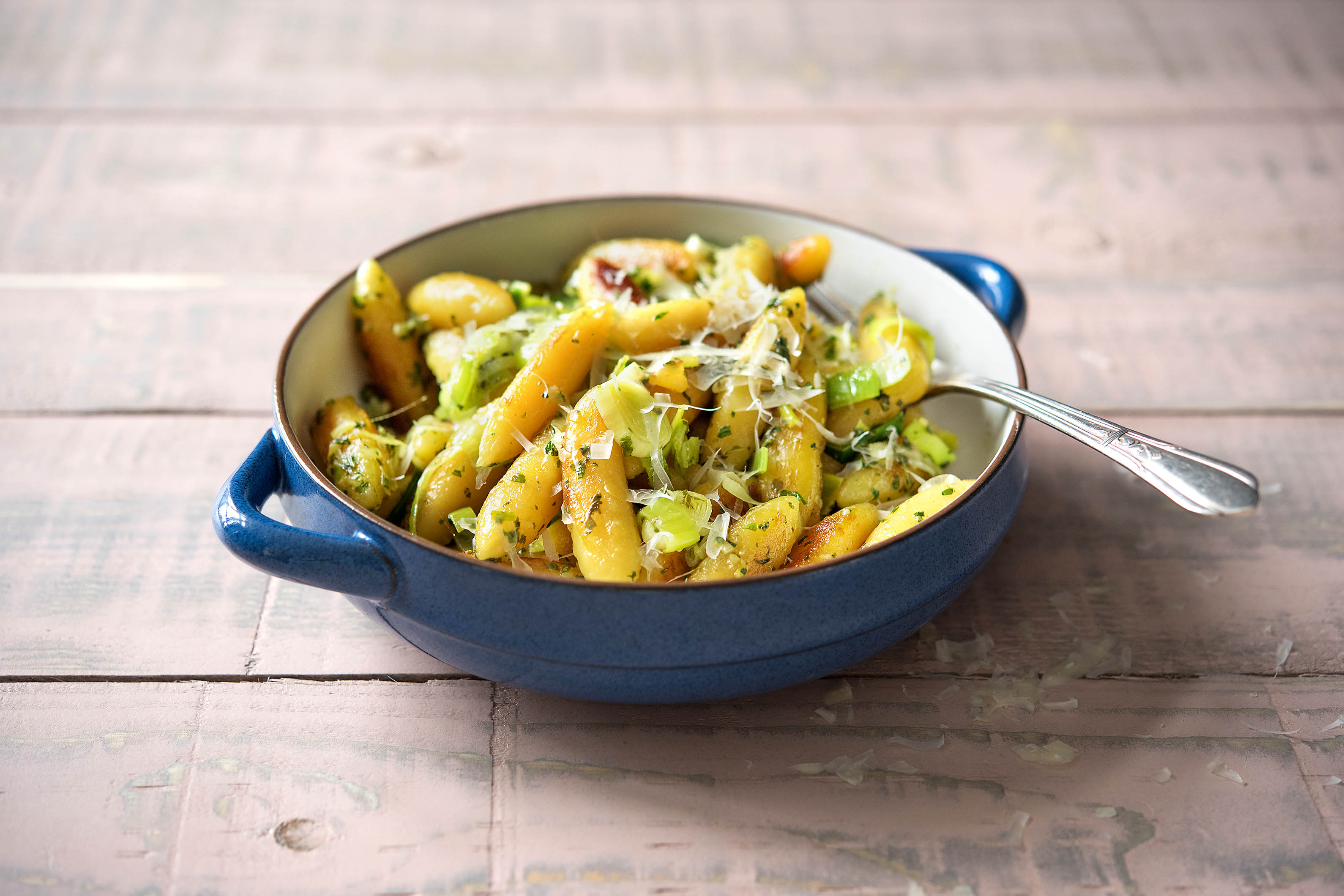 Knusprig gebratene Schupfnudeln