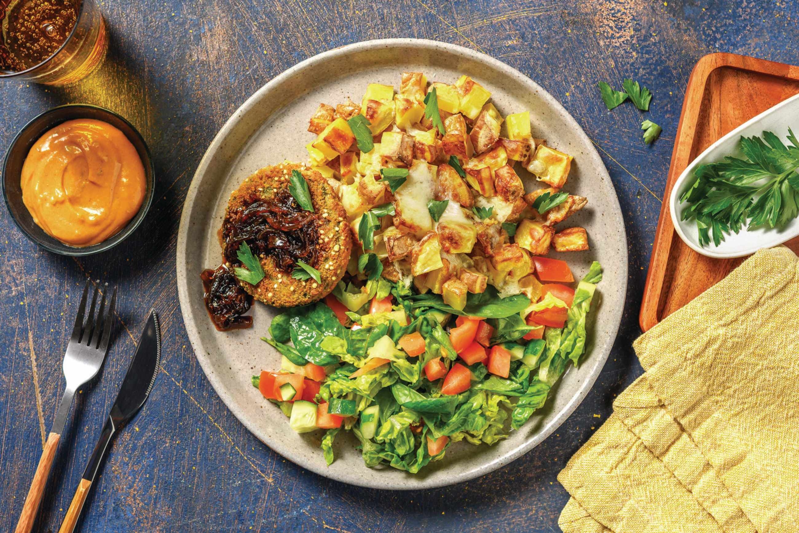 Kumara Patties & Cheesy Potato Chunks