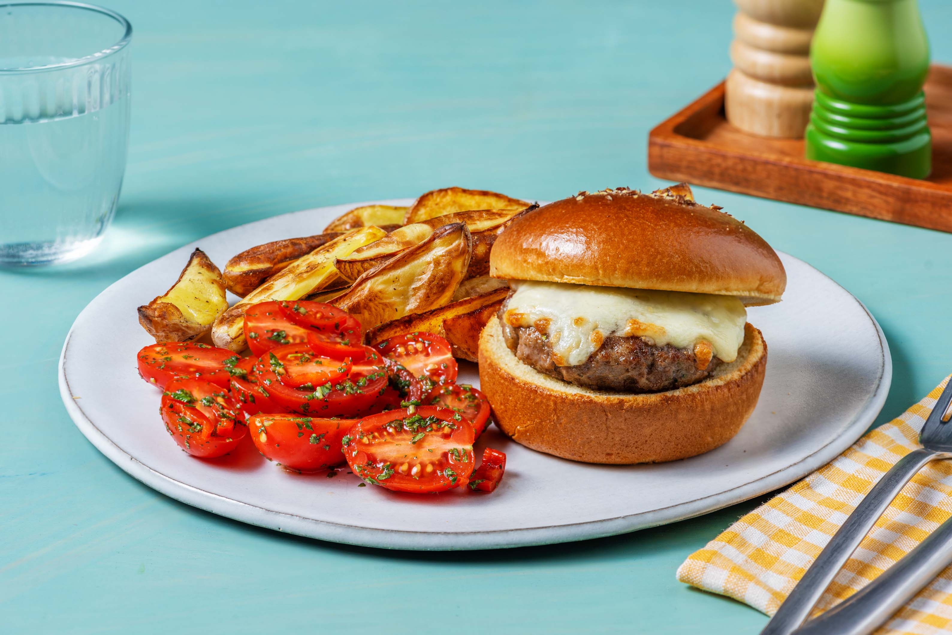 Lamb and Mint Burger