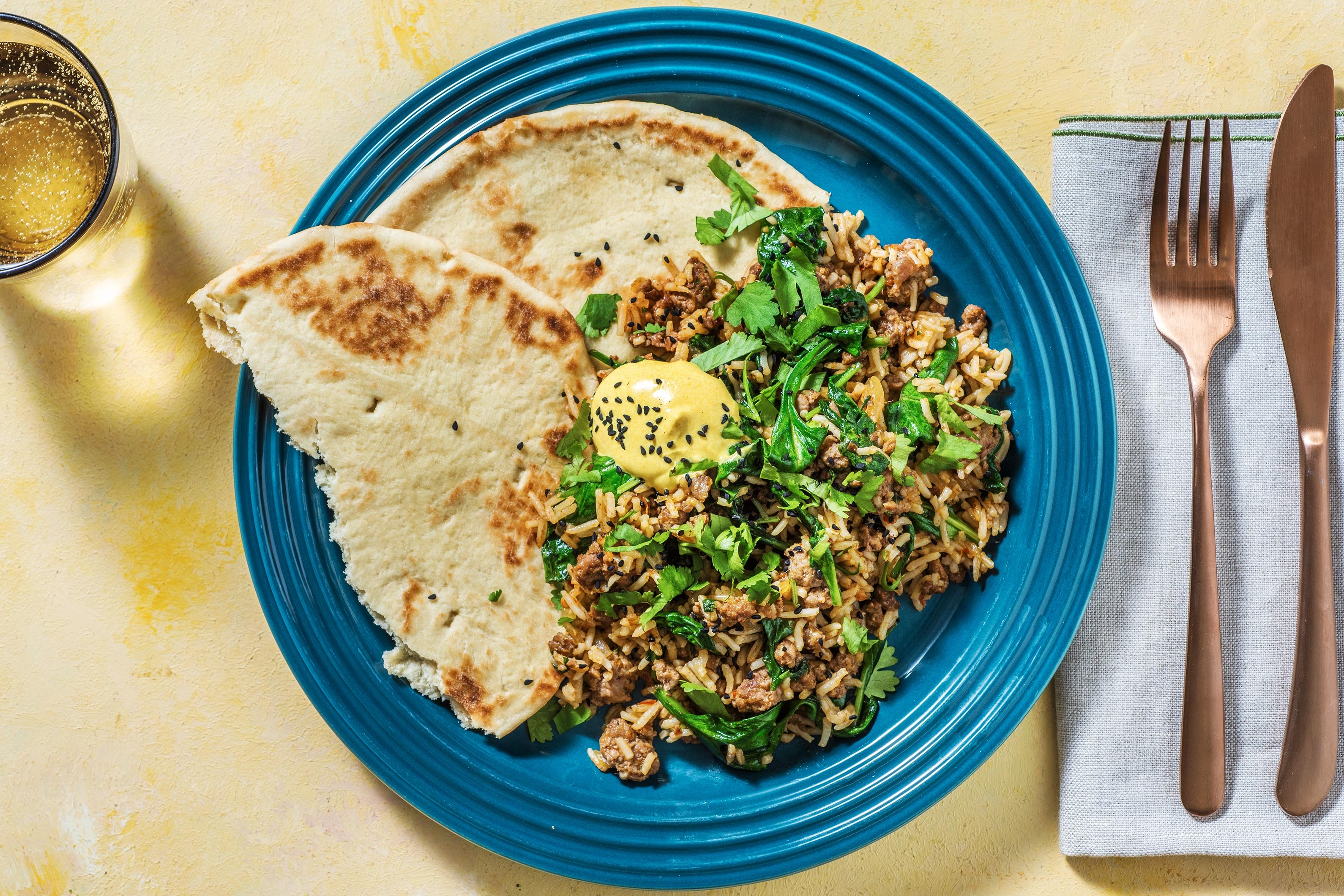 Super Quick Lamb Biryani and Naan