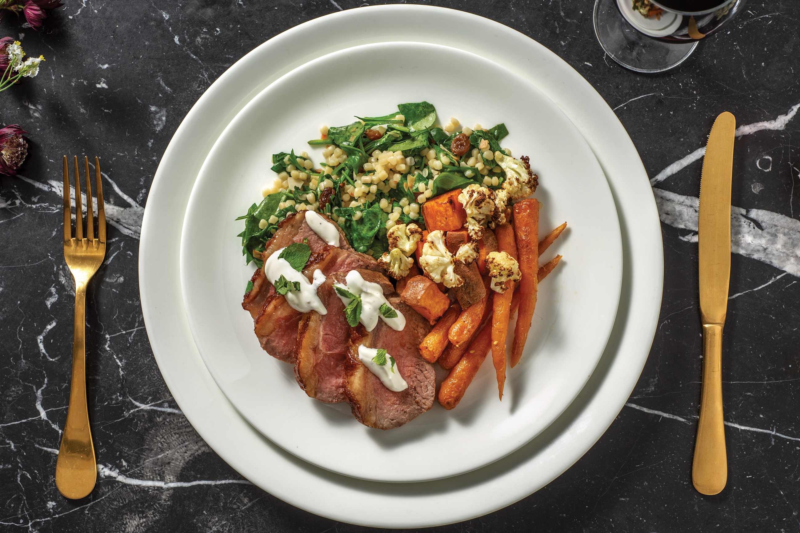 Lamb & Dukkah Roast Veggies