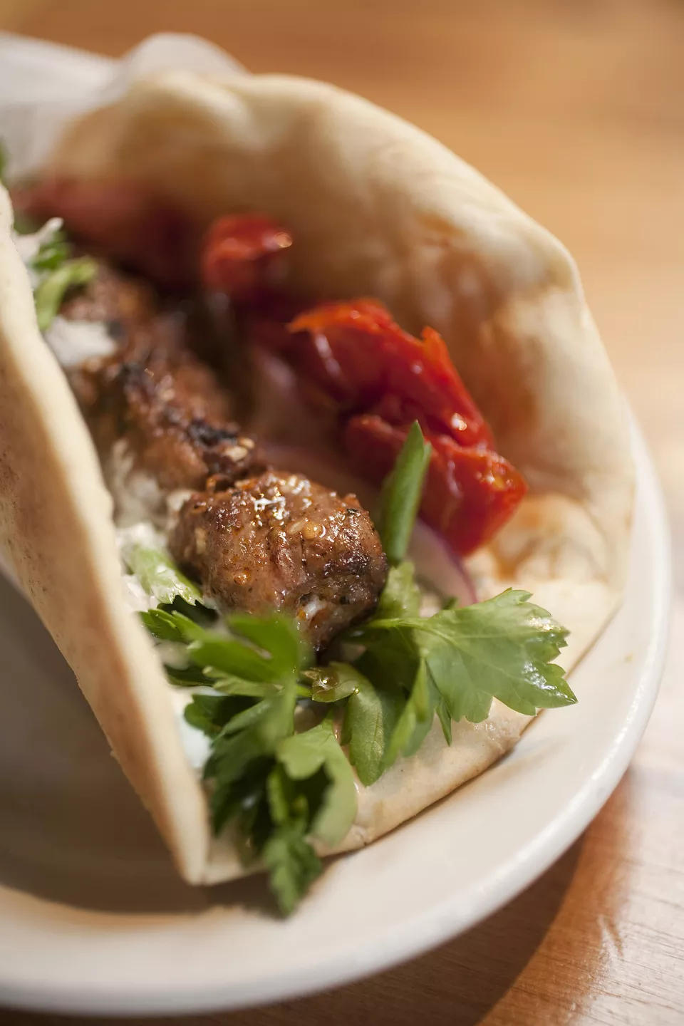 Lamb Merguez Patties on a Bun