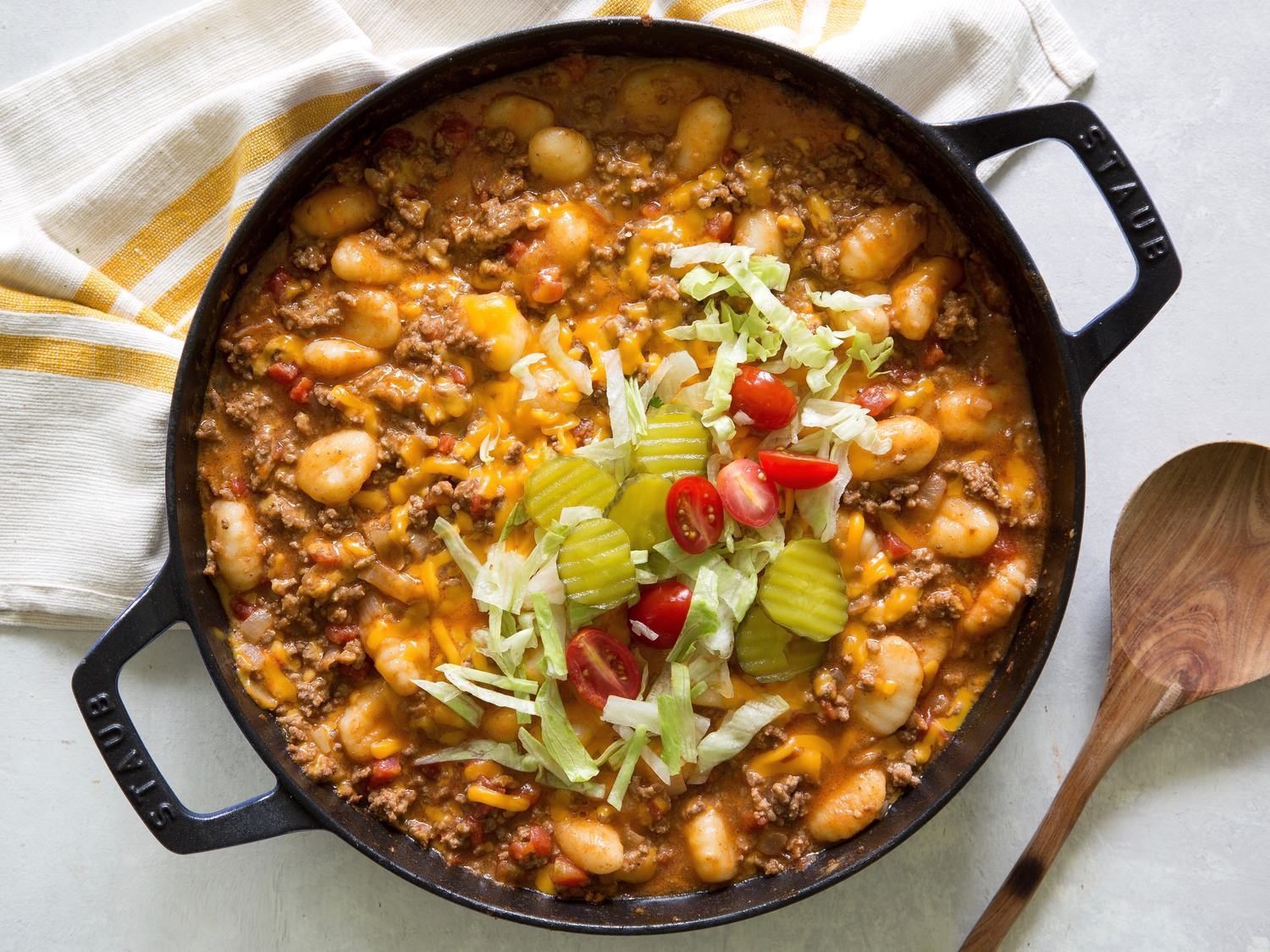 One-Pot Greek-Inspired Ground Beef Orzo