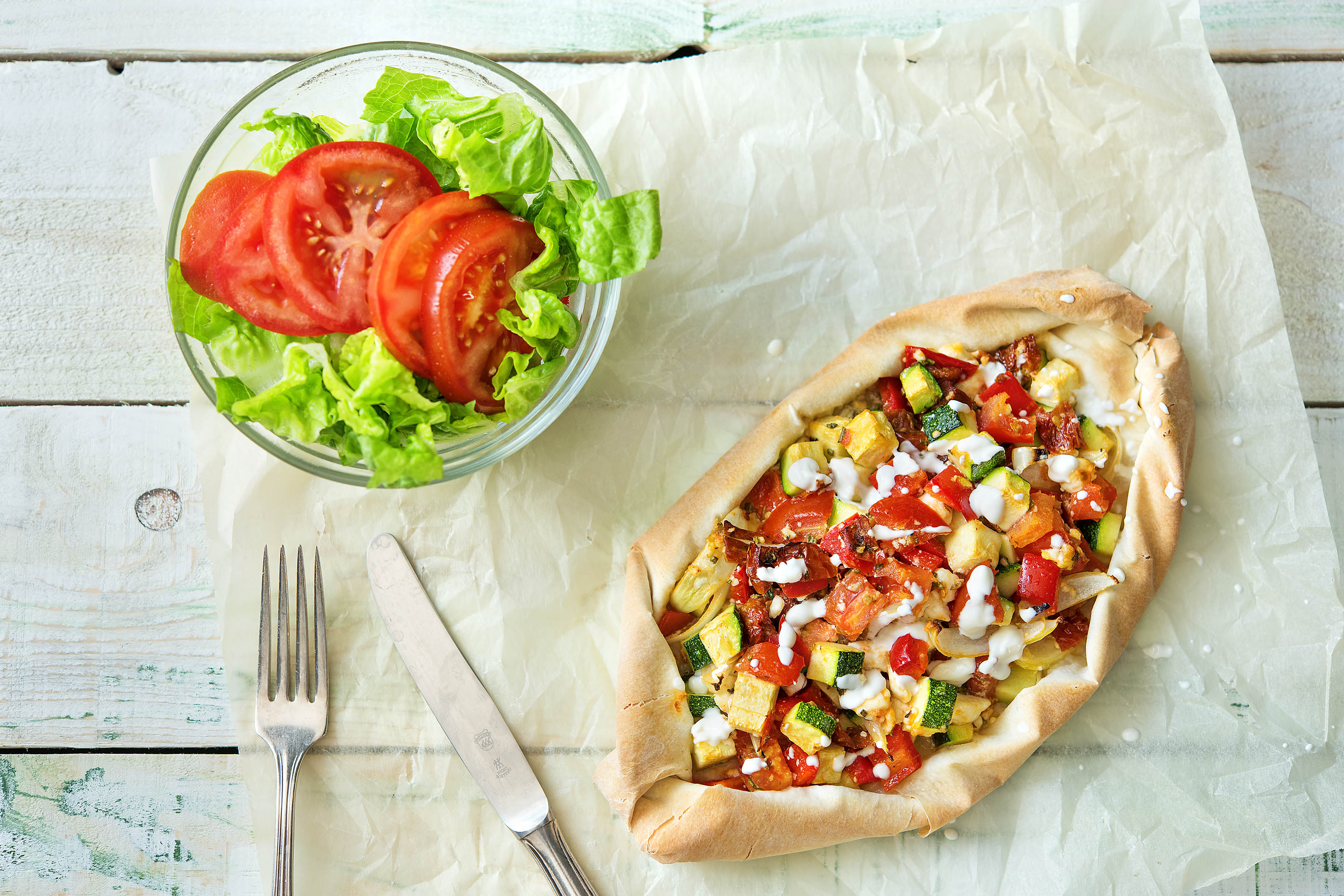 Leckere Gemüsepäckchen aus dem Ofen