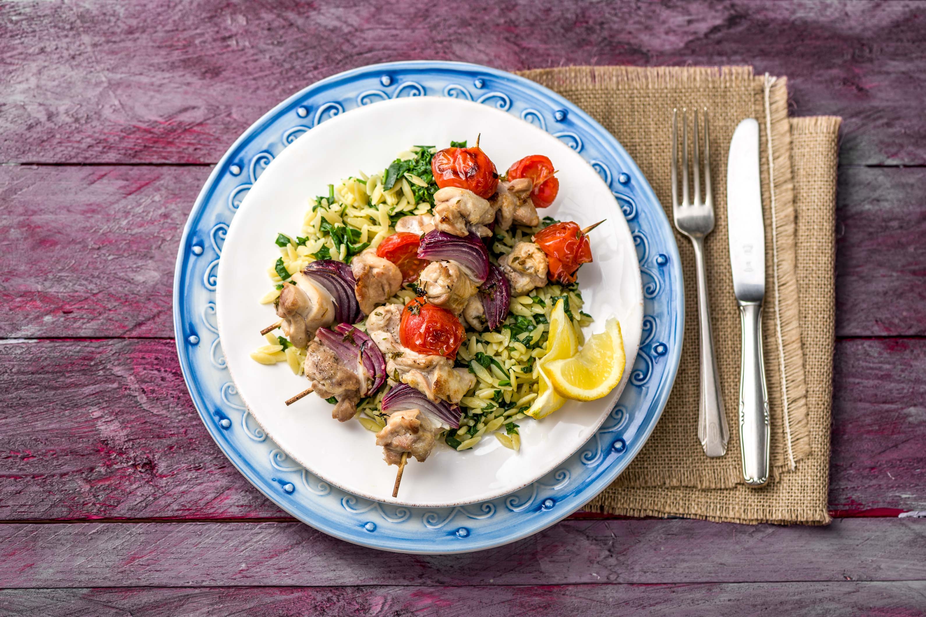 Lemon & Garlic Chicken Kebabs