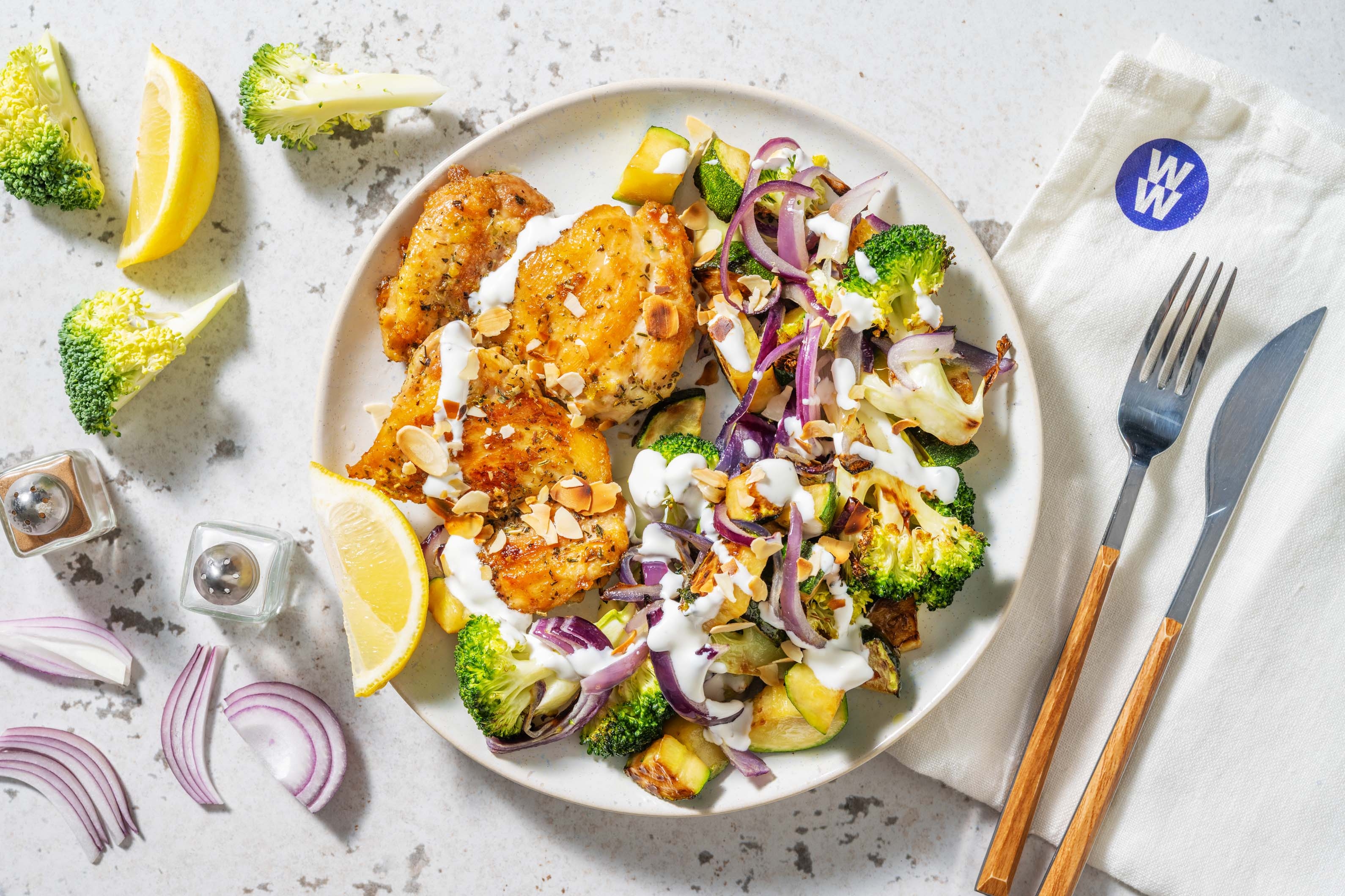 Lemon, Garlic & Herb Chicken Thighs