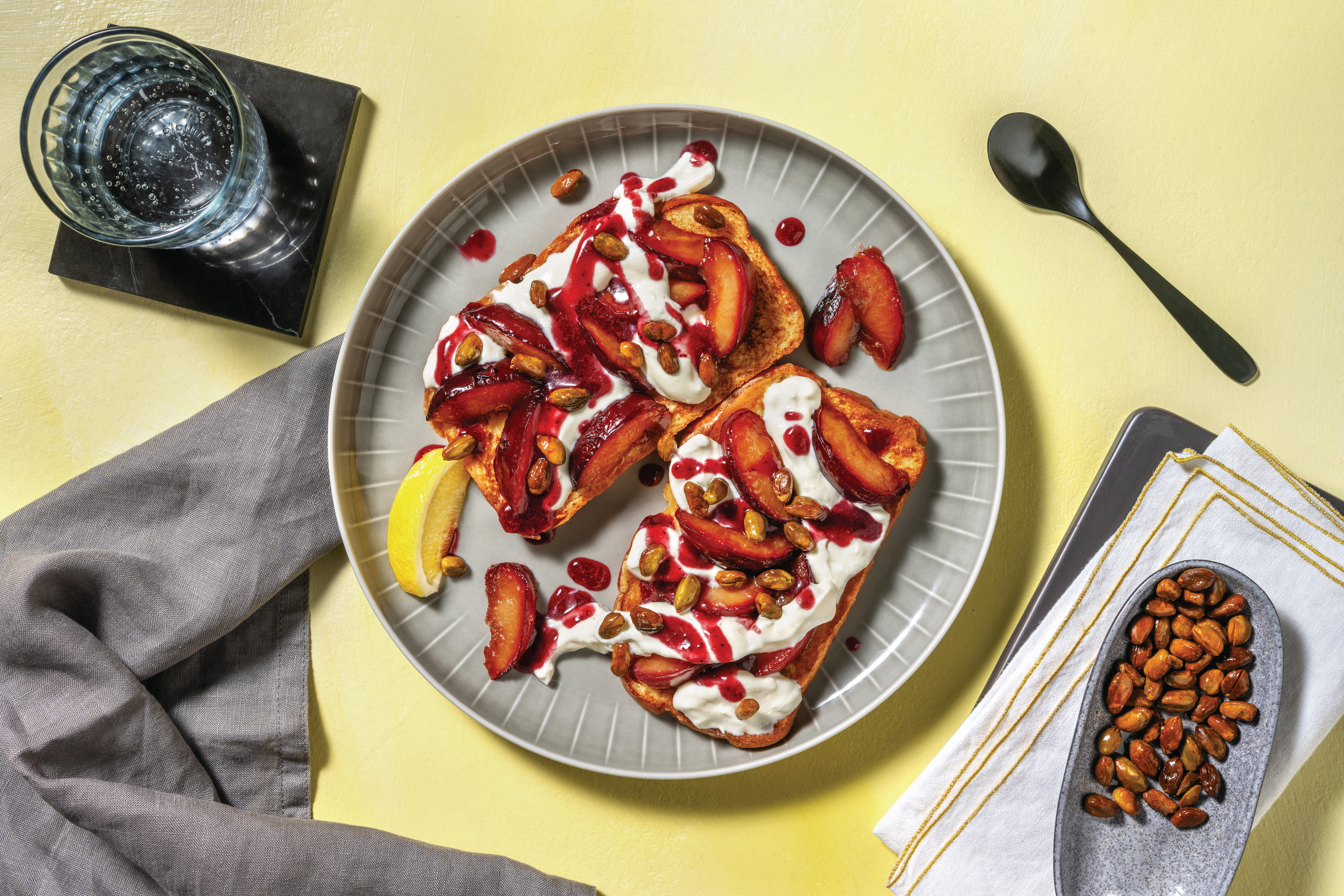 Brioche French Toast & Honey-Baked Nectarines