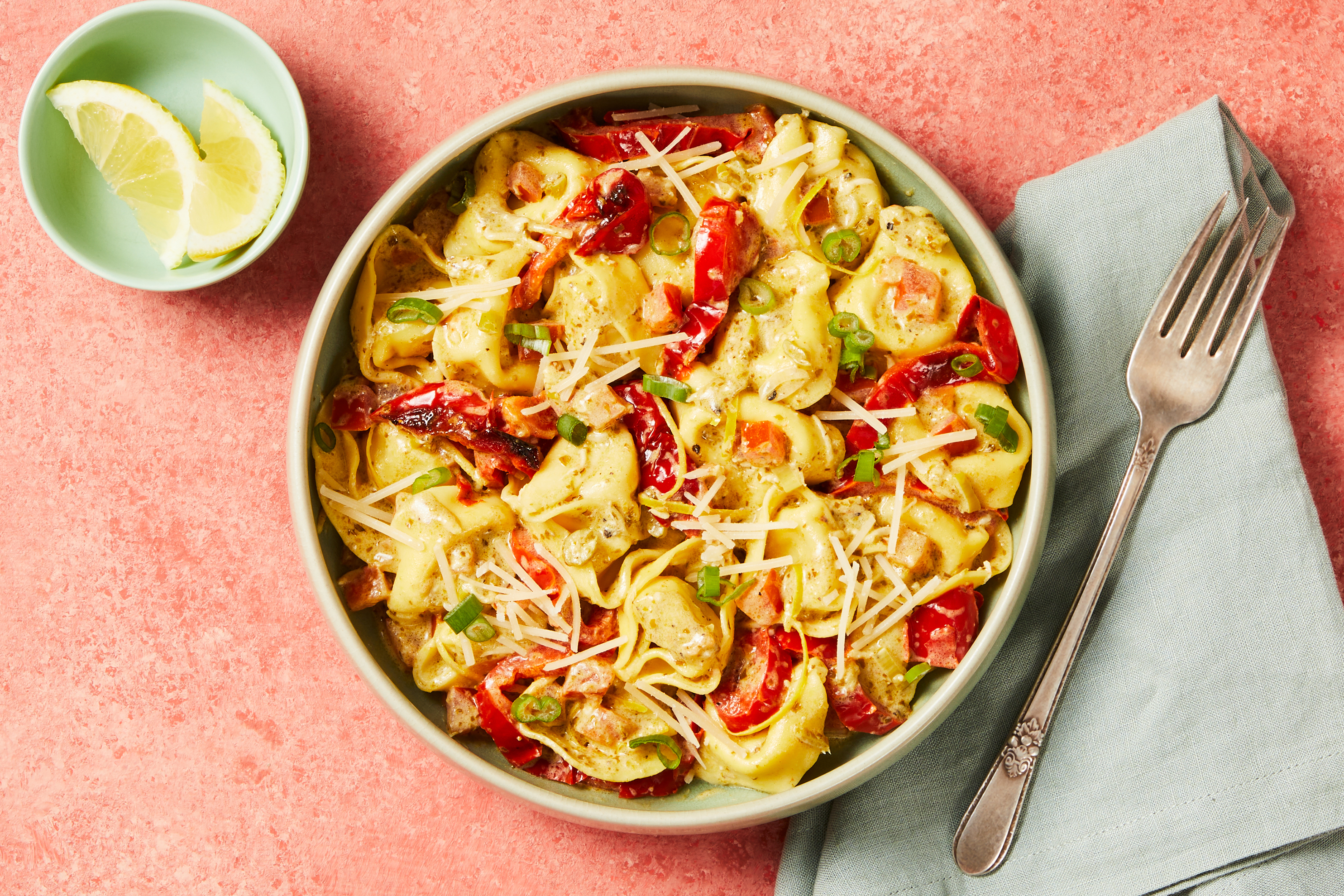 Lemon Tortelloni Palermo with Shrimp