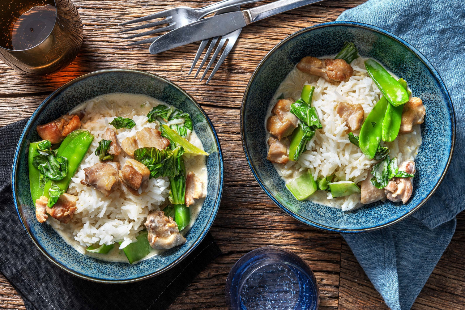 Poulet à la citronnelle et noix de coco