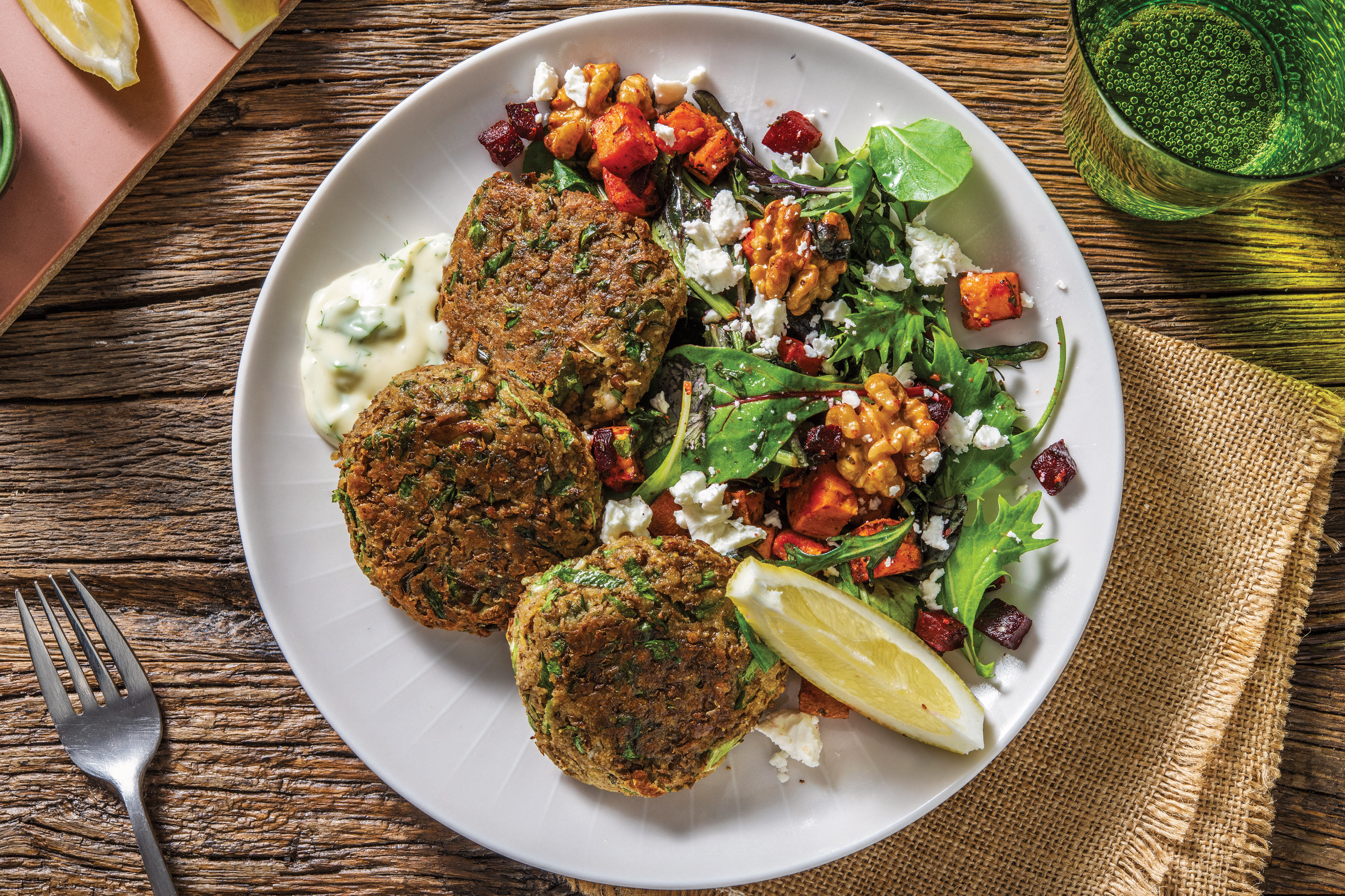 Lentil, Parsley & Dukkah Patties