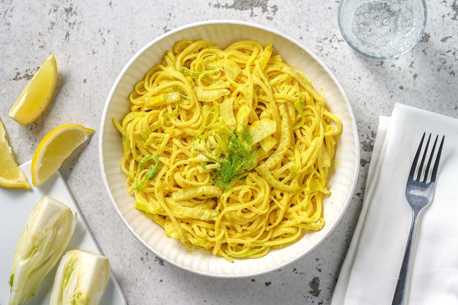 Linguine met parmigiano-mascarponesaus