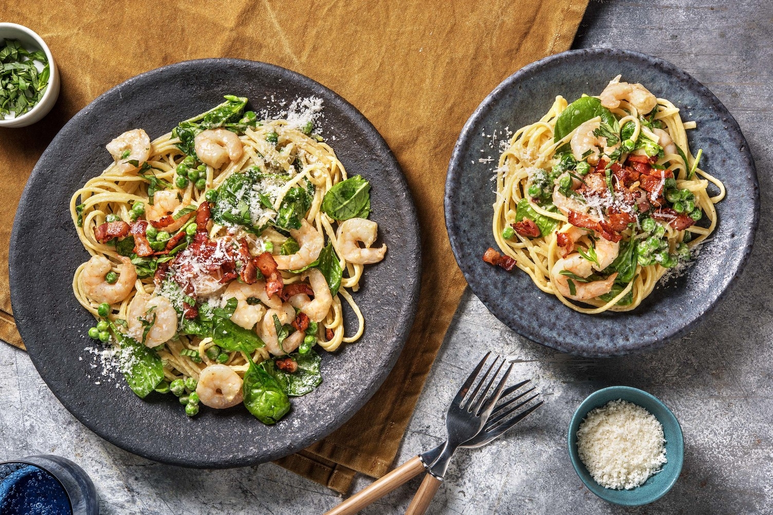 Creamy Alfredo-Style Shrimp Linguine