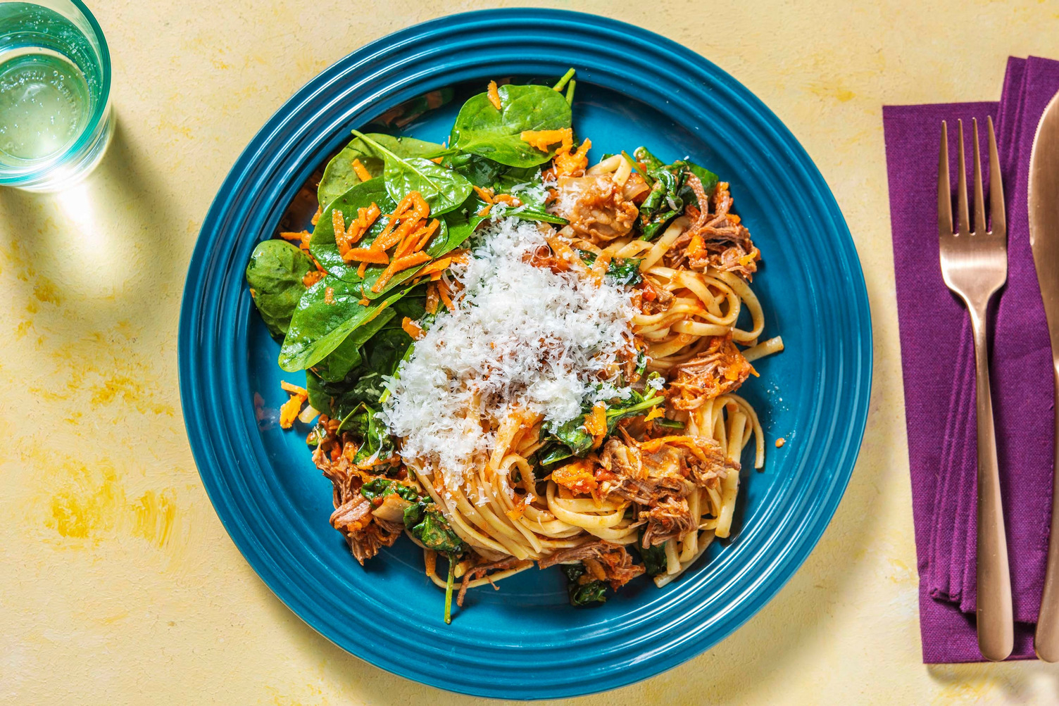 Linguines au bœuf braisé