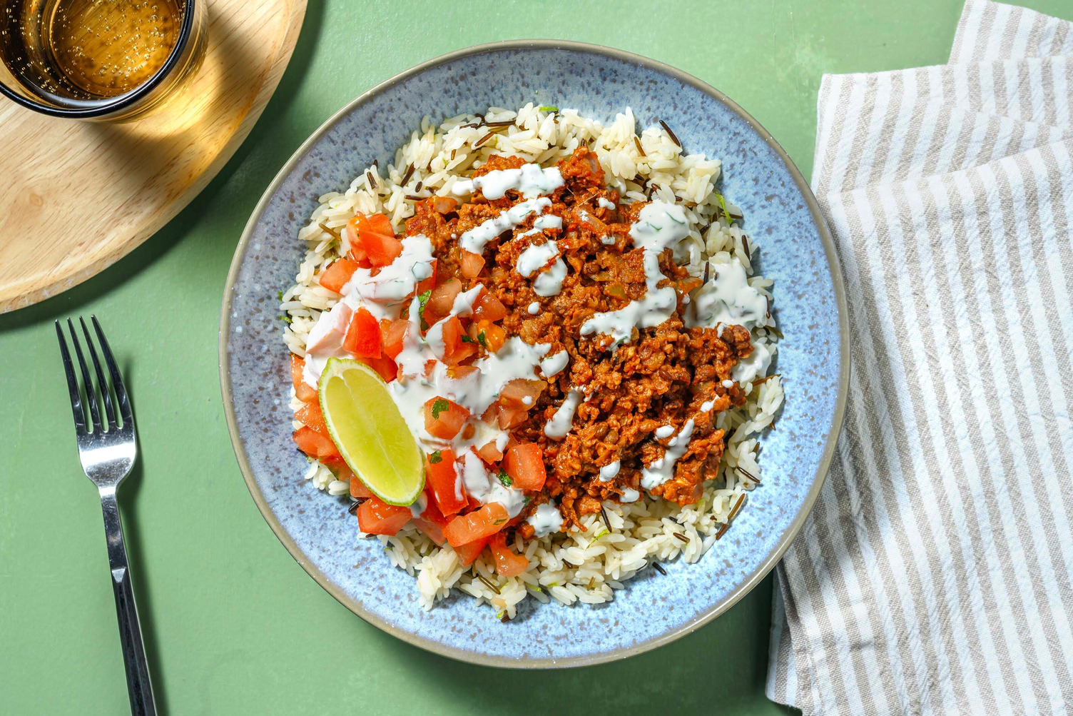 Linsen-Baumnuss-Pfanne mit Champignons