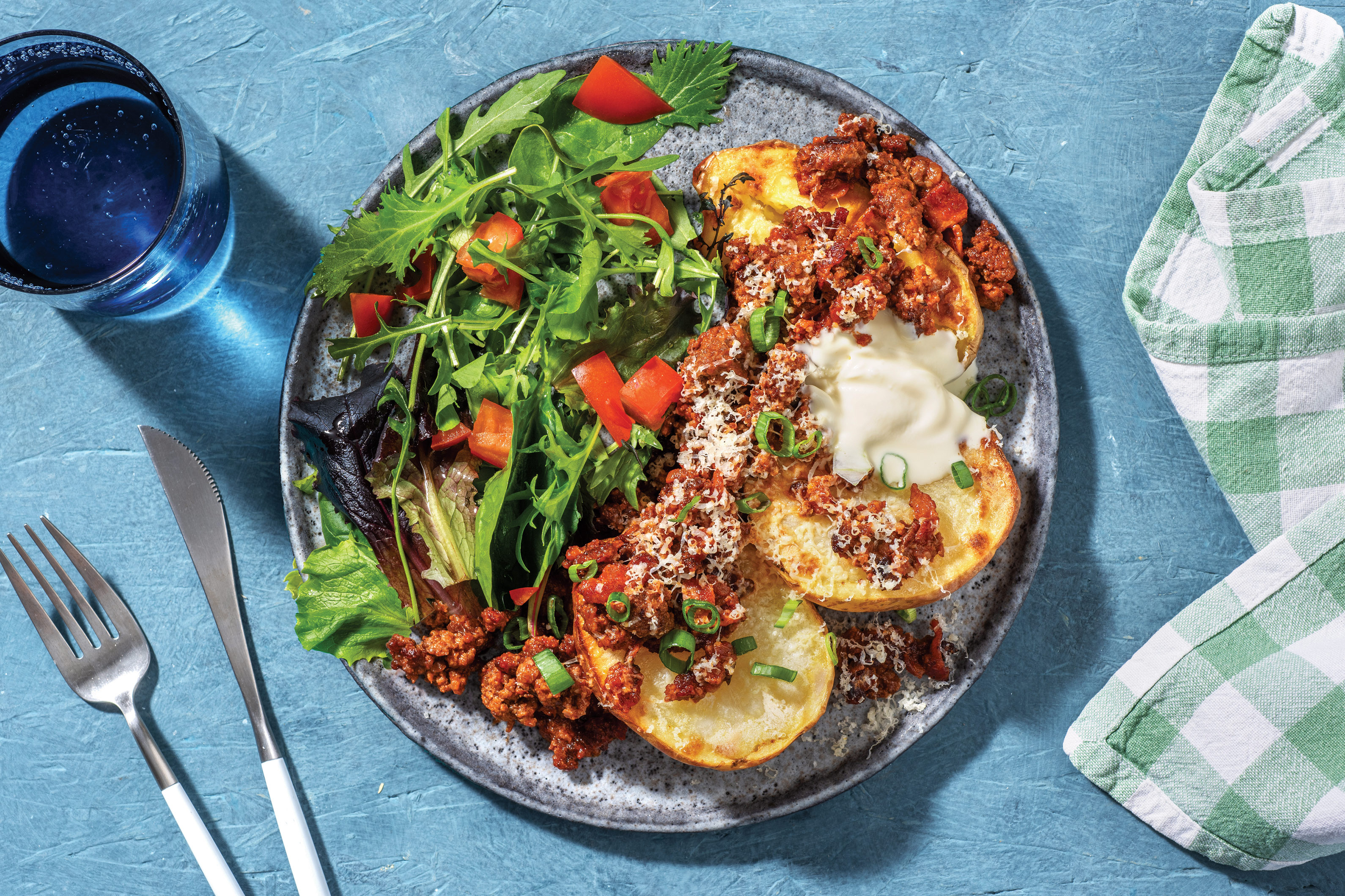 Loaded Beef & Bacon Jacket Potatoes