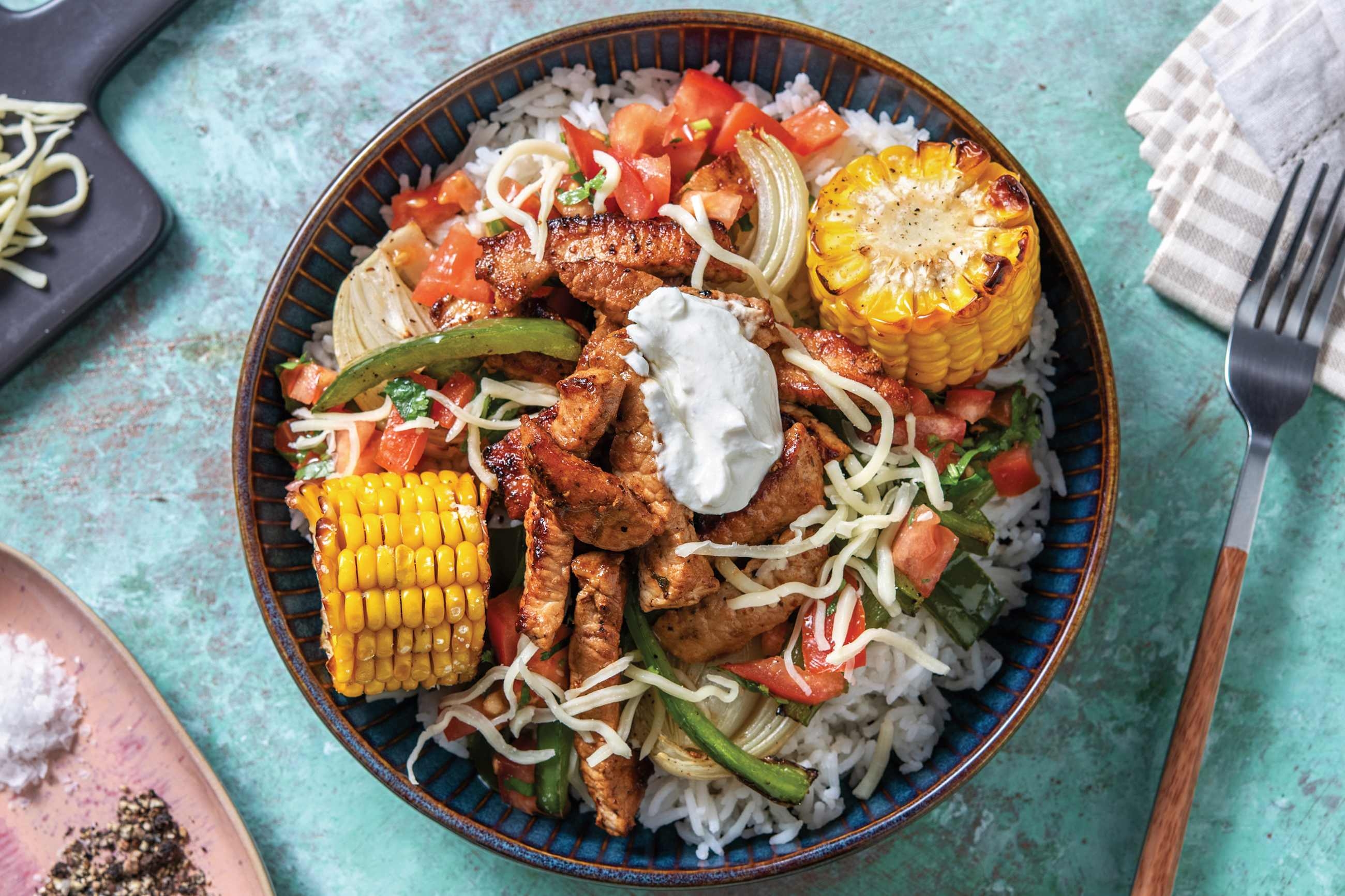 Loaded Beef Fajita Bowl