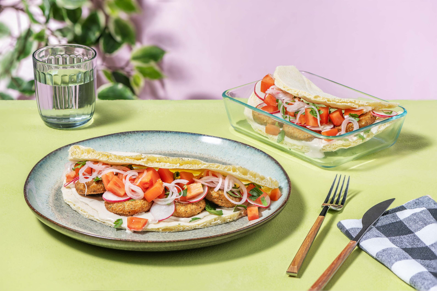 Loaded Falafel Pitas