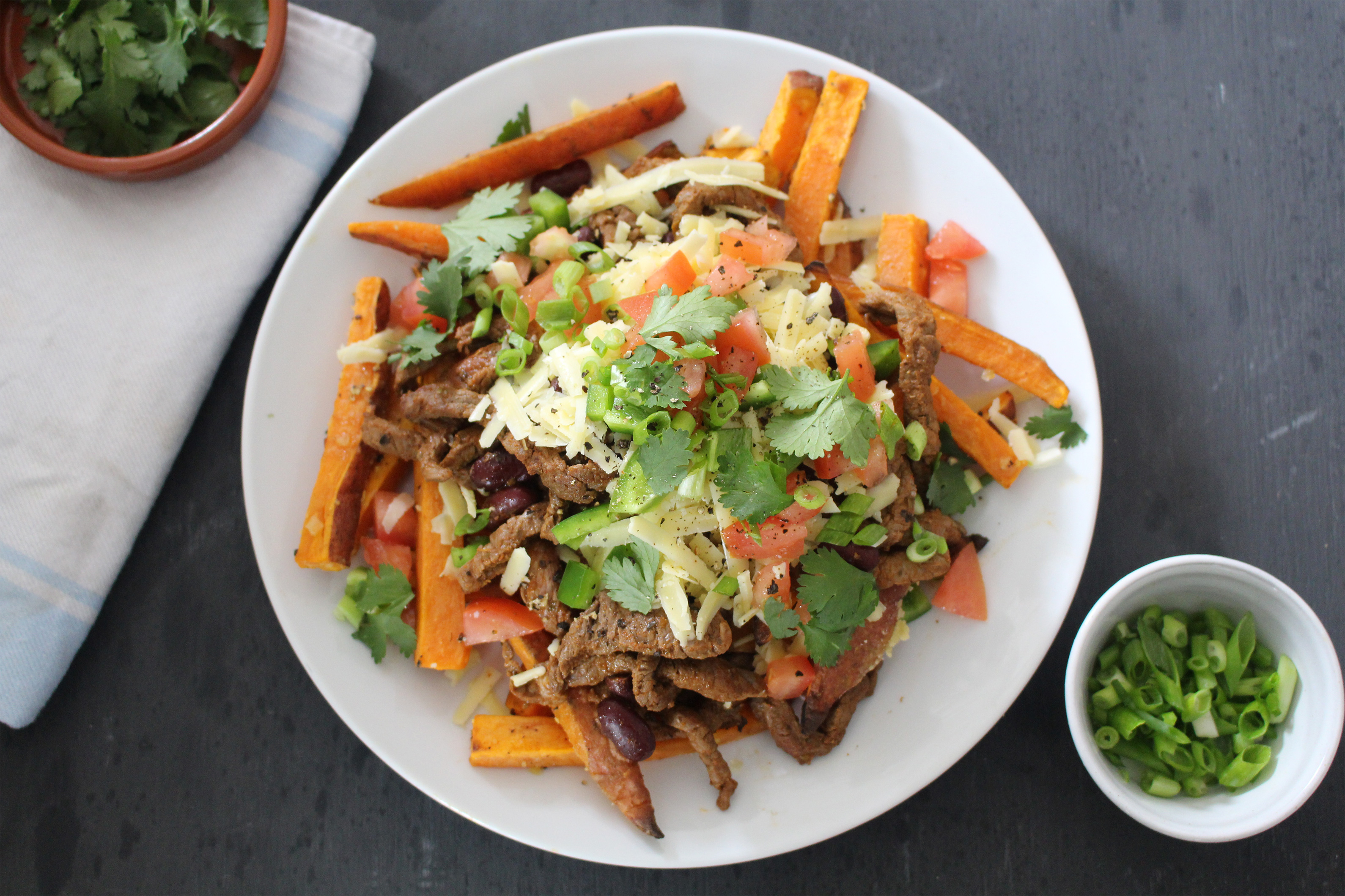 Loaded Mexican Sweet Potato Fries
