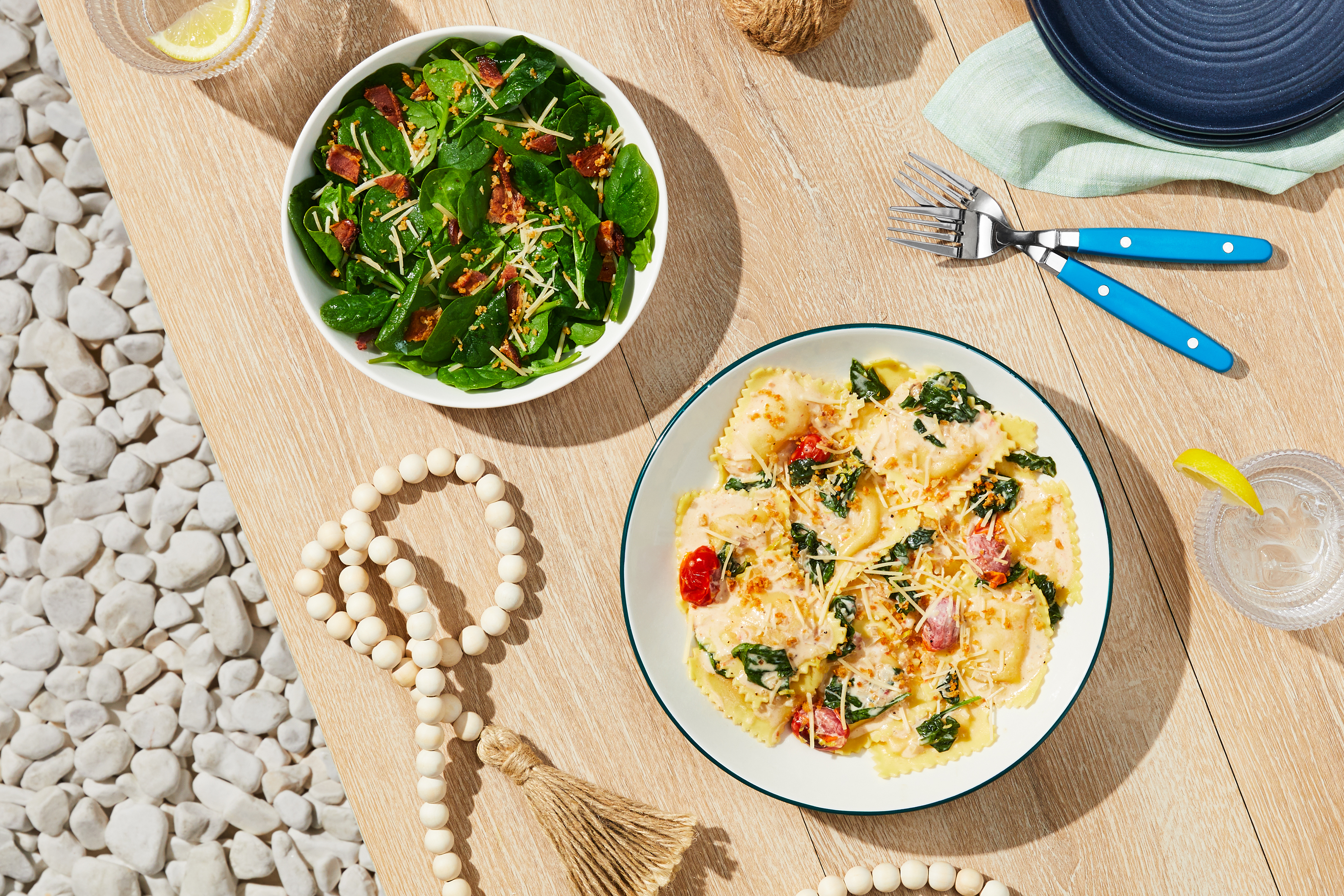 Lobster Ravioli in a Lemony Cream Sauce