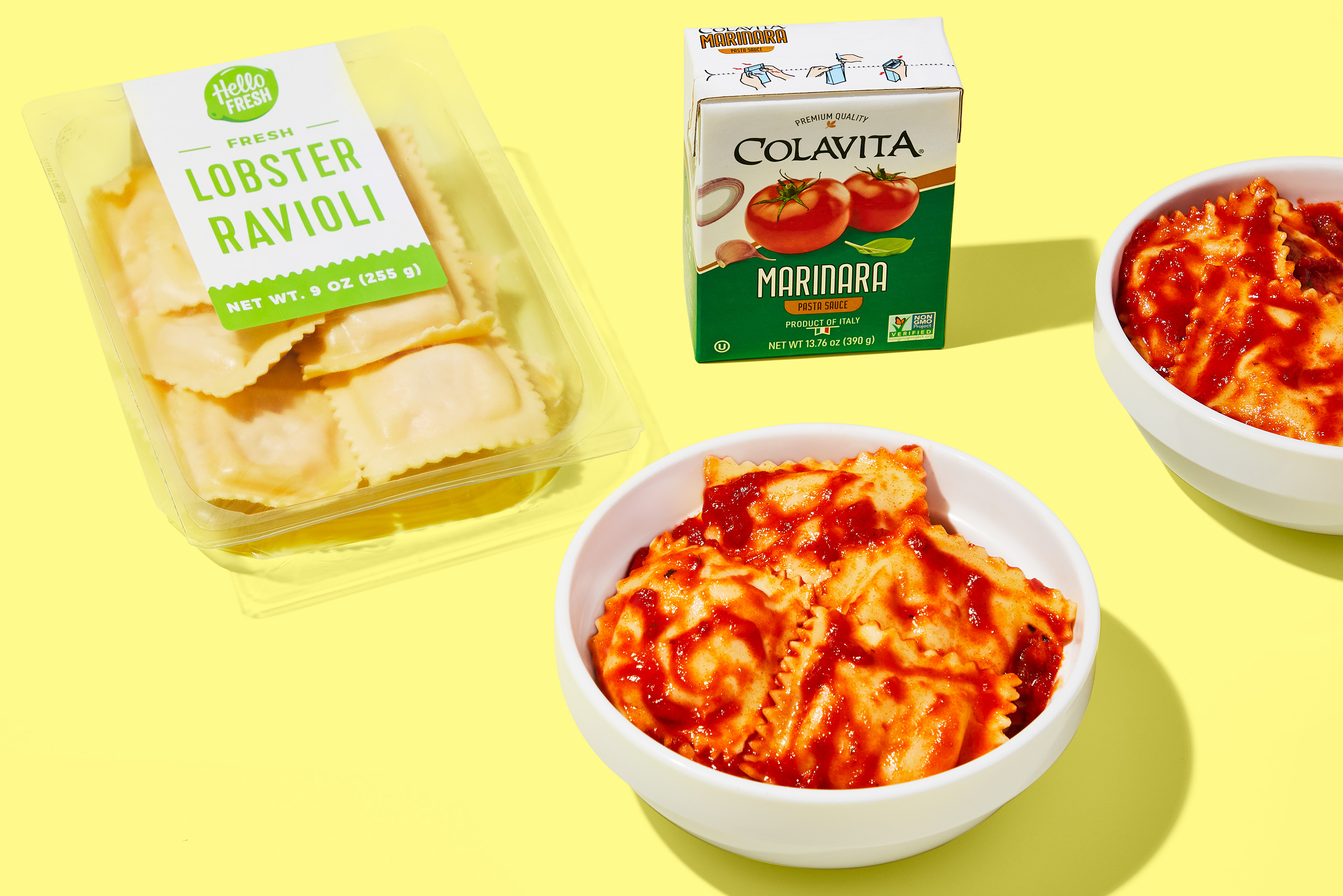 Lobster Ravioli in Marinara Sauce