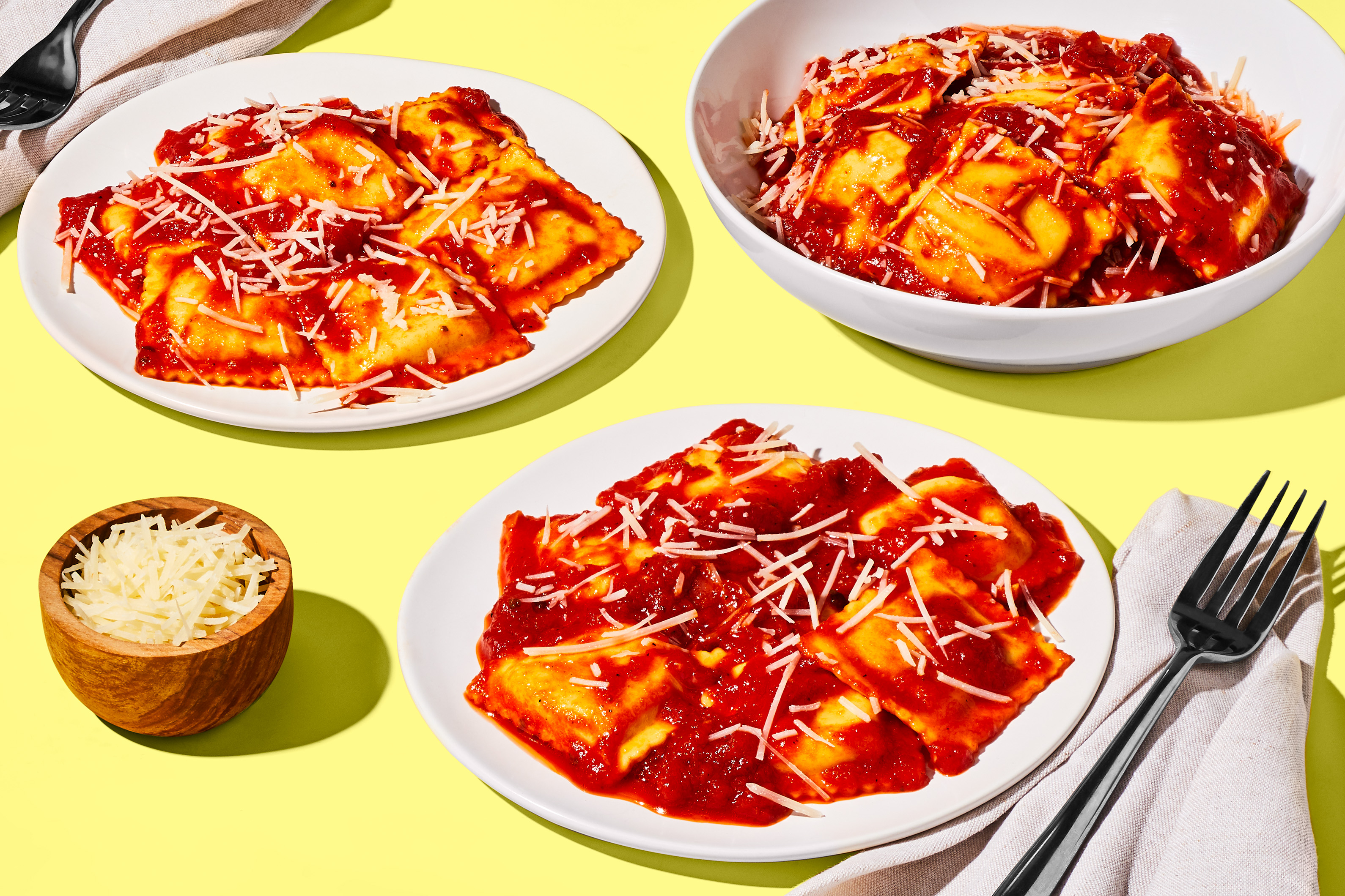 Lobster Ravioli with Marinara & Parmesan Cheese