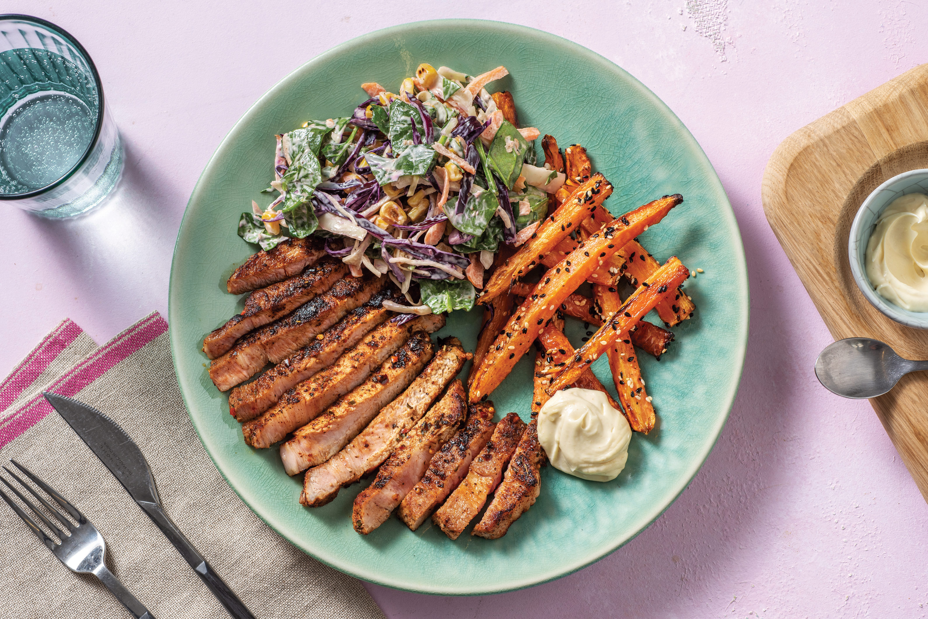 Louisiana Pork & Charred Corn Slaw