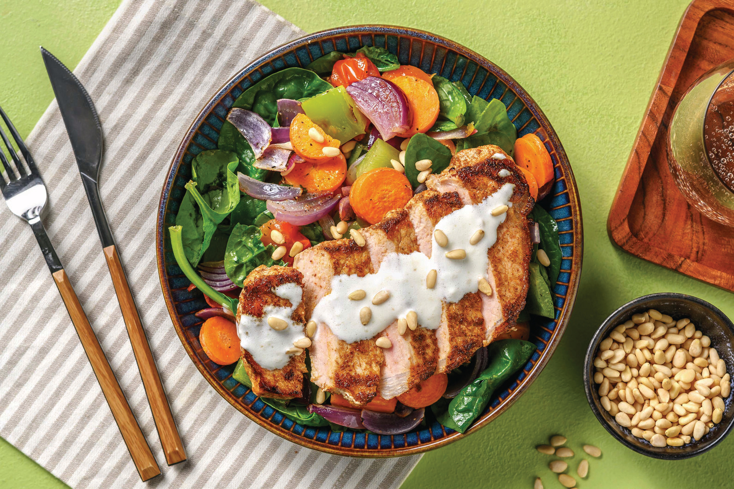 Aussie-Spiced Pork & Roast Veggie Toss