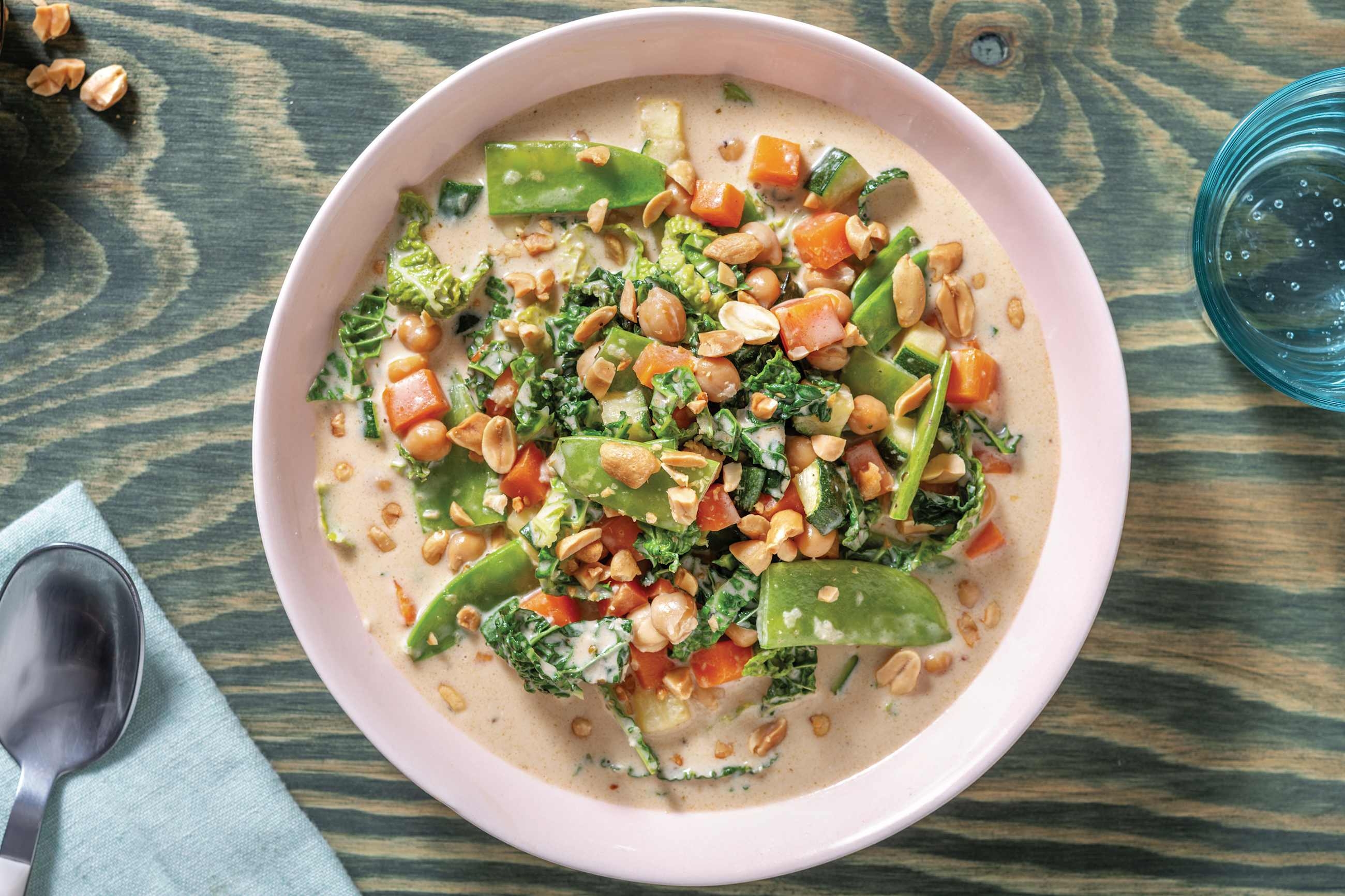 [Low-Carb] Kale, Chickpea & Coconut Stew