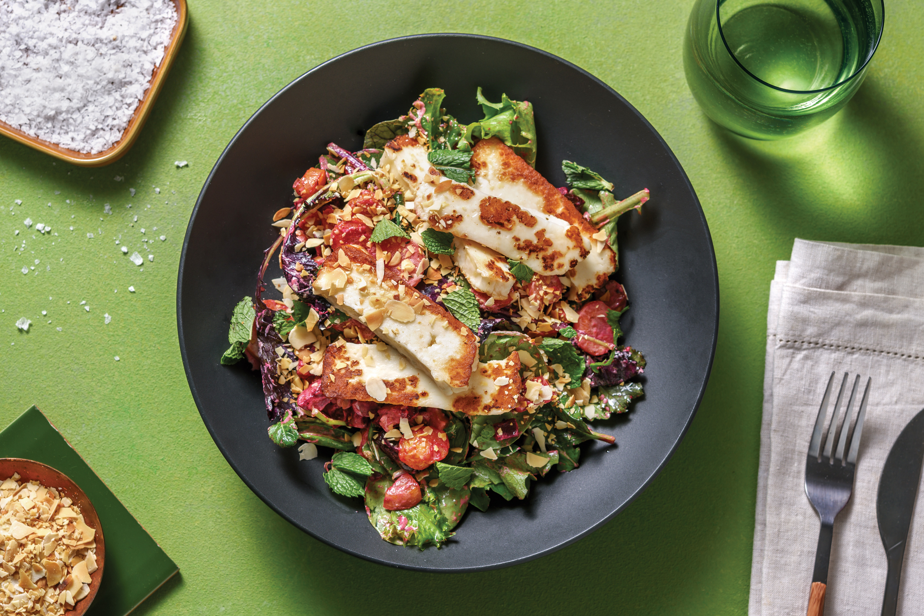 Haloumi & Creamy Roast Veggie Salad