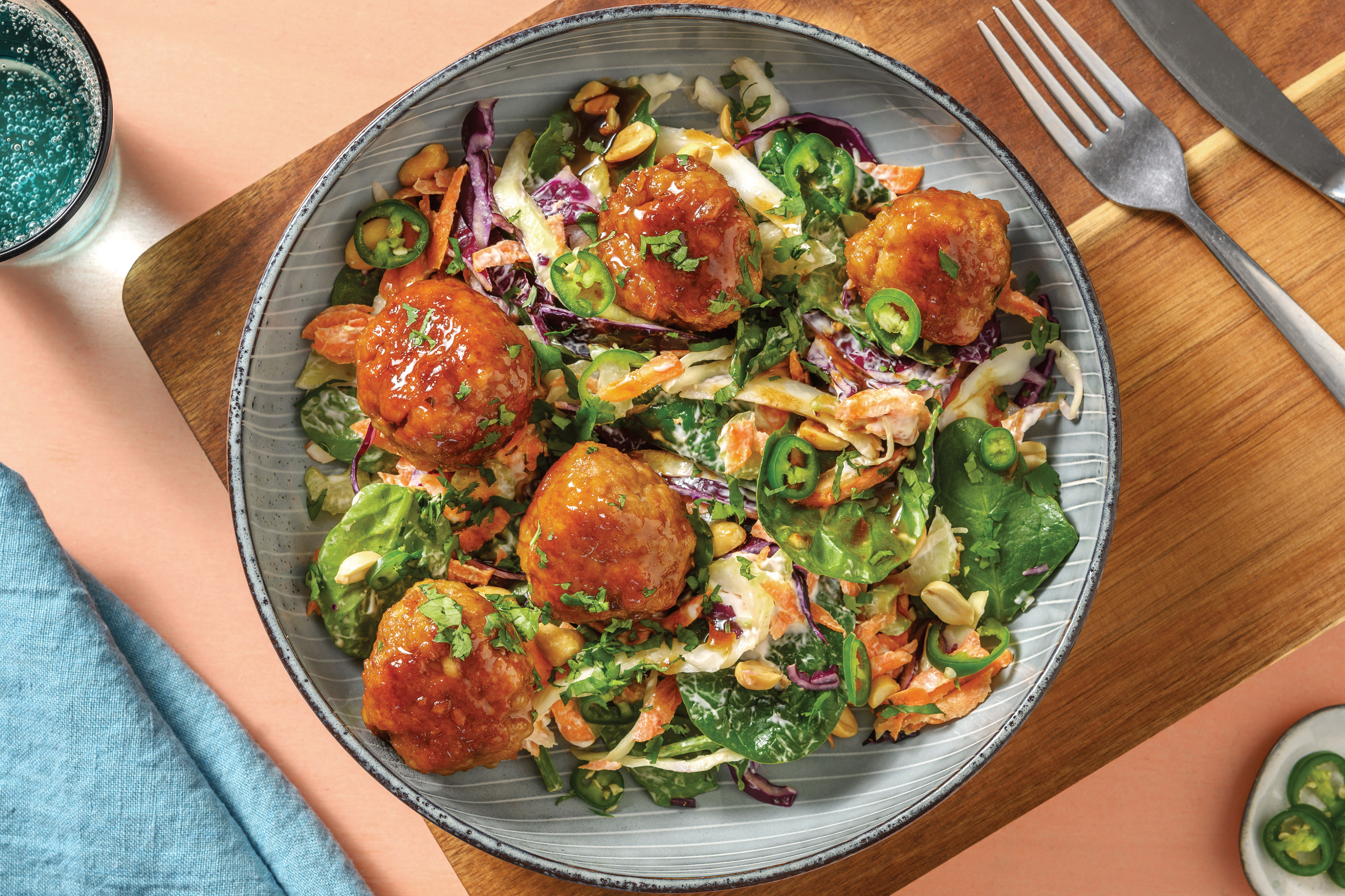 Quick Sticky Pork & Ginger Meatballs