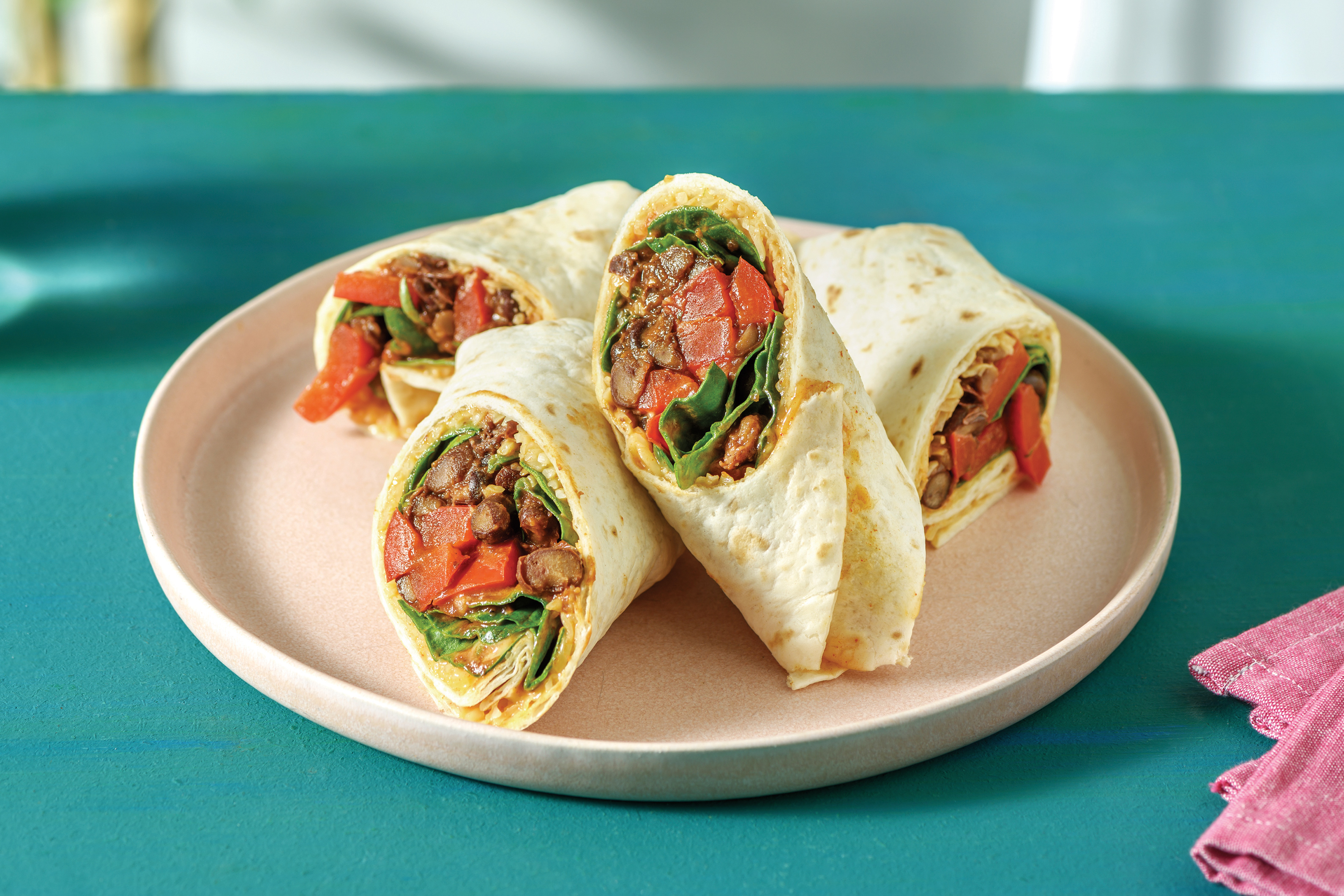 Mexican Black Bean Wrap with Cheddar Cheese & Smokey Aioli