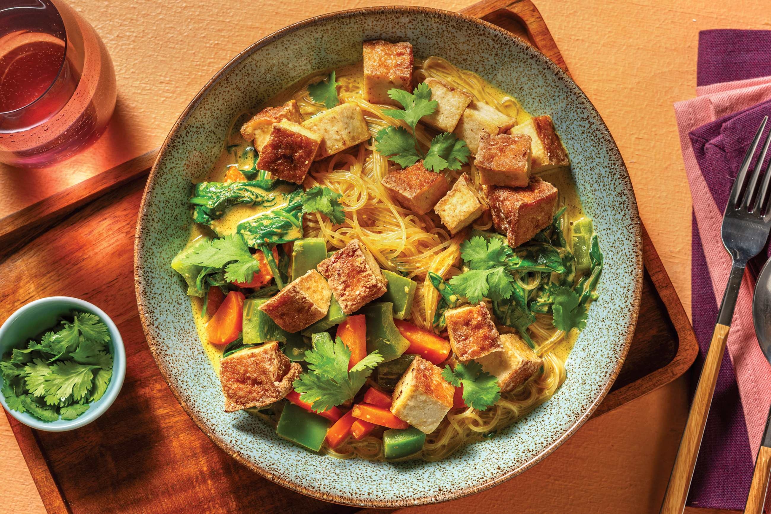 Malaysian Tofu & Coconut Curry Vermicelli