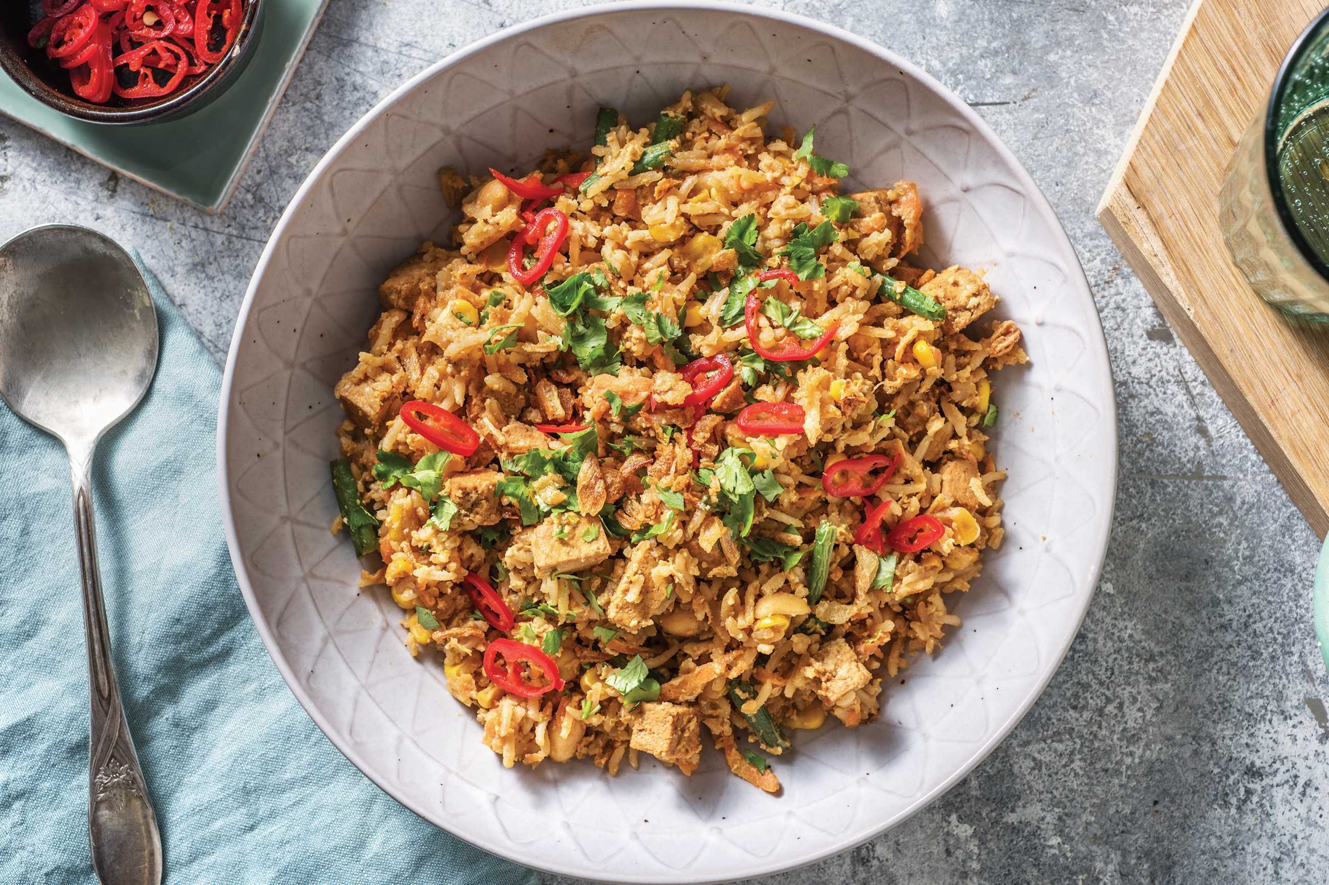 Malaysian Tofu Fried Rice