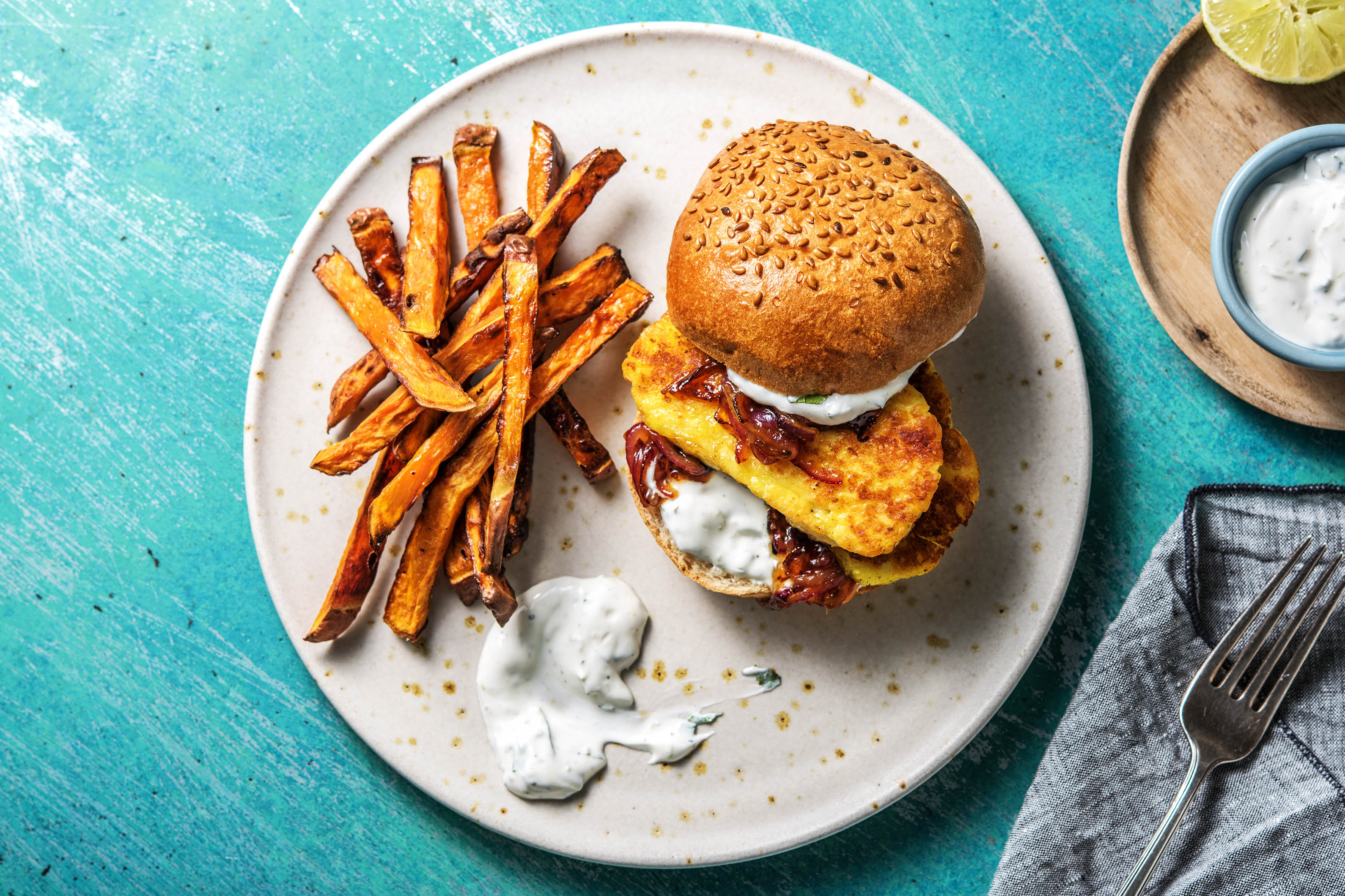 Mango Glazed Paneer Burger