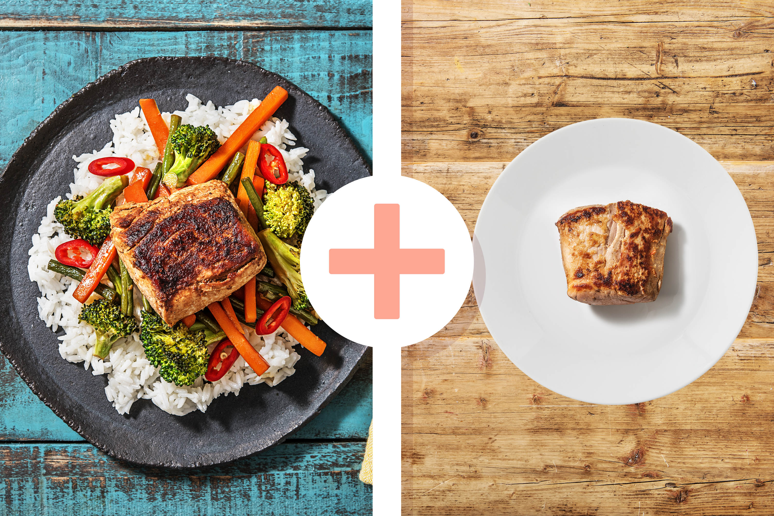 Mariniertes Schweinefilet auf Karotten