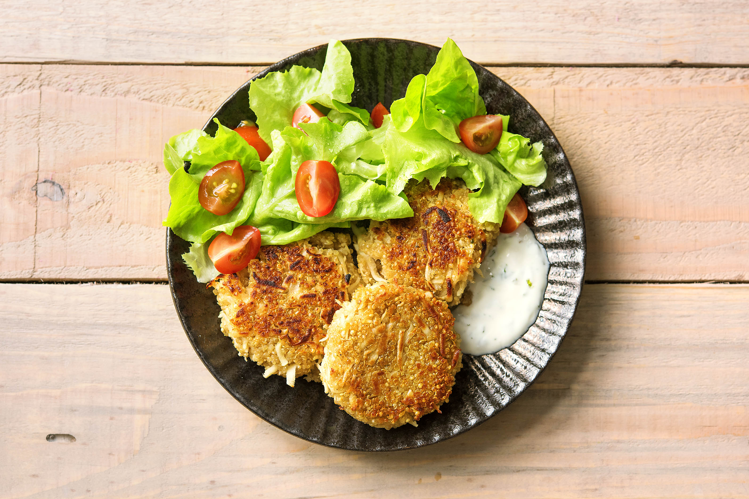 Marokkanische Quinoa-Petersilienwurzel-Plätzchen