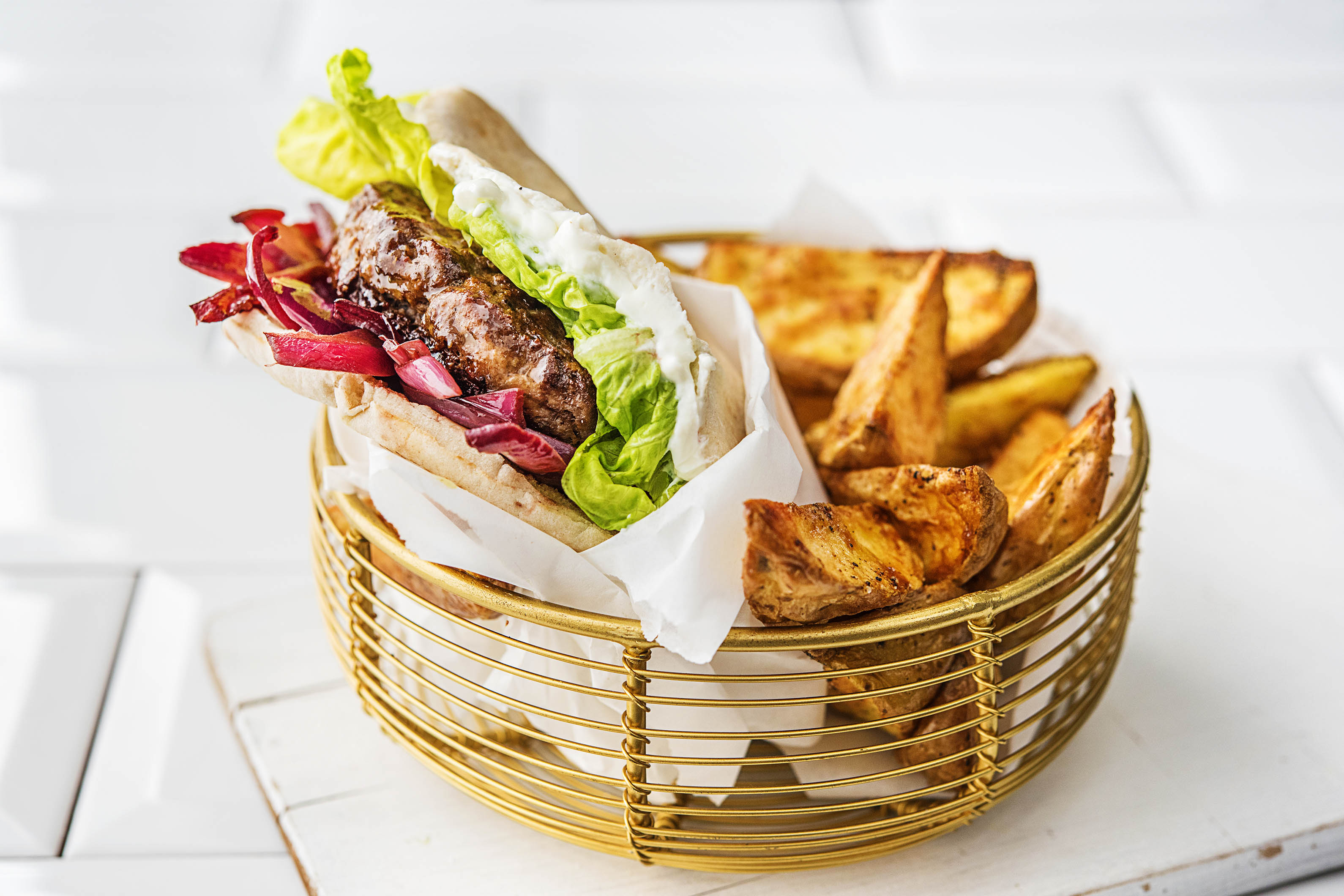 Marokkanische Rindfleisch-Burger