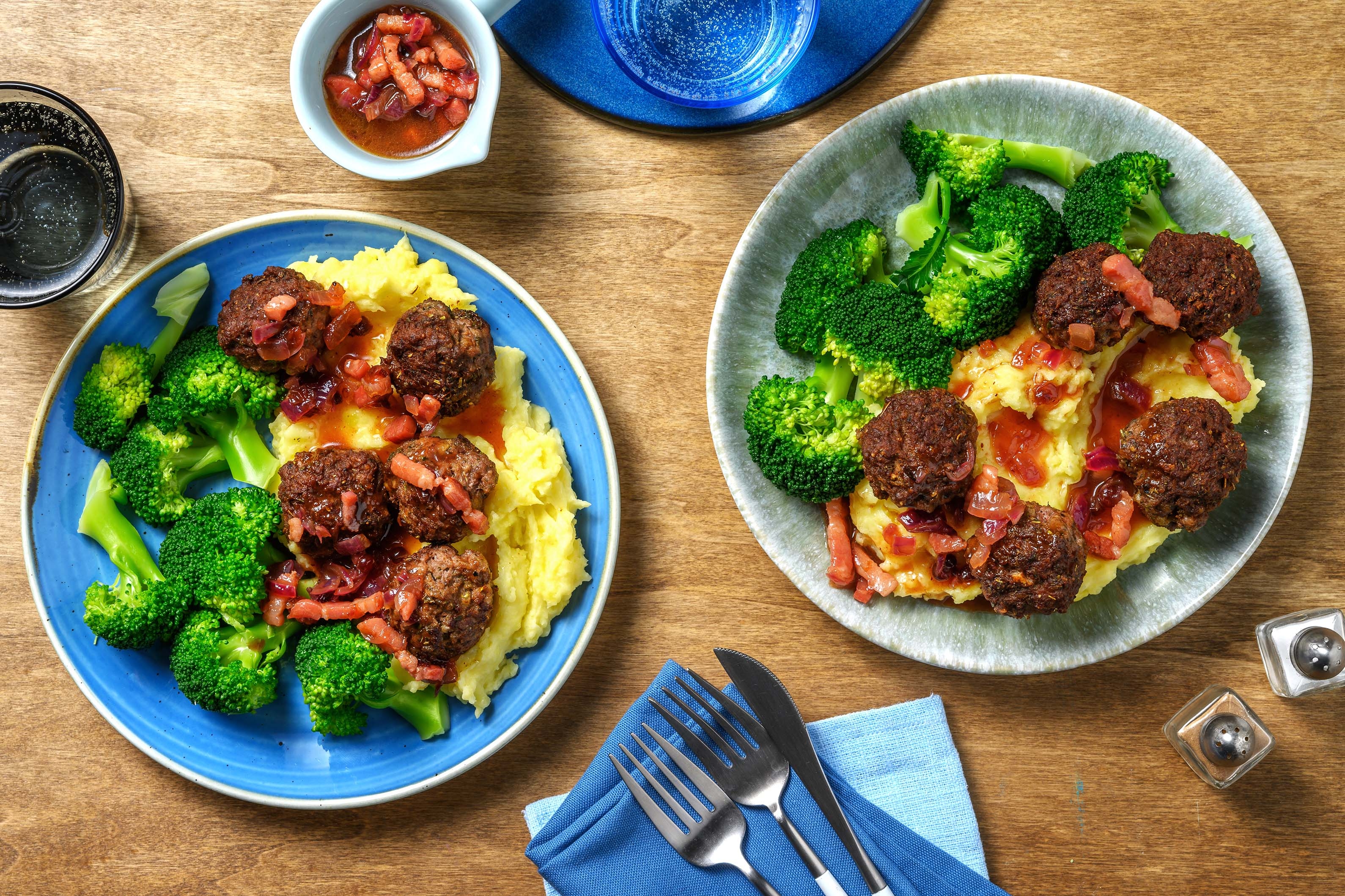 Meatballs in Bacon & Onion Gravy