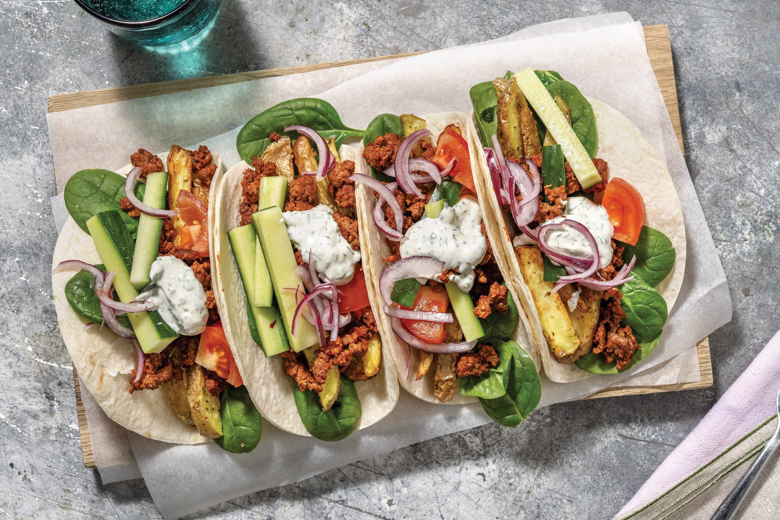 NZ Beef Gyros & Herb Yoghurt