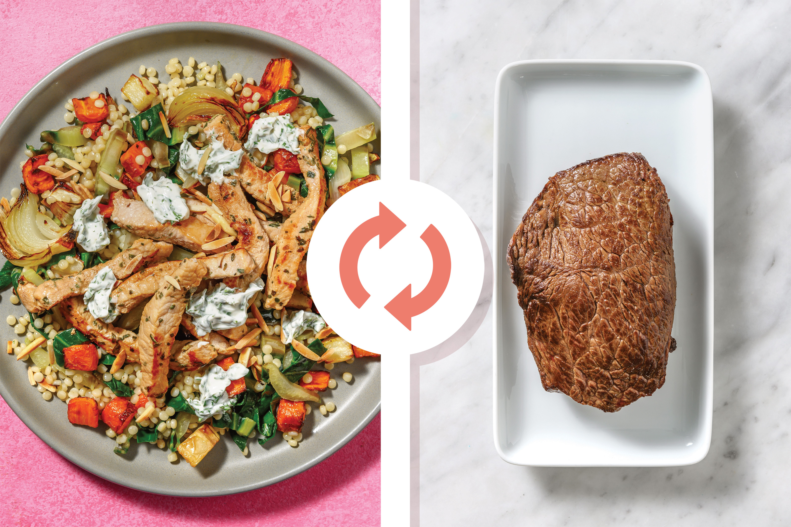 Mediterranean Beef Steak & Winter Veggie Couscous