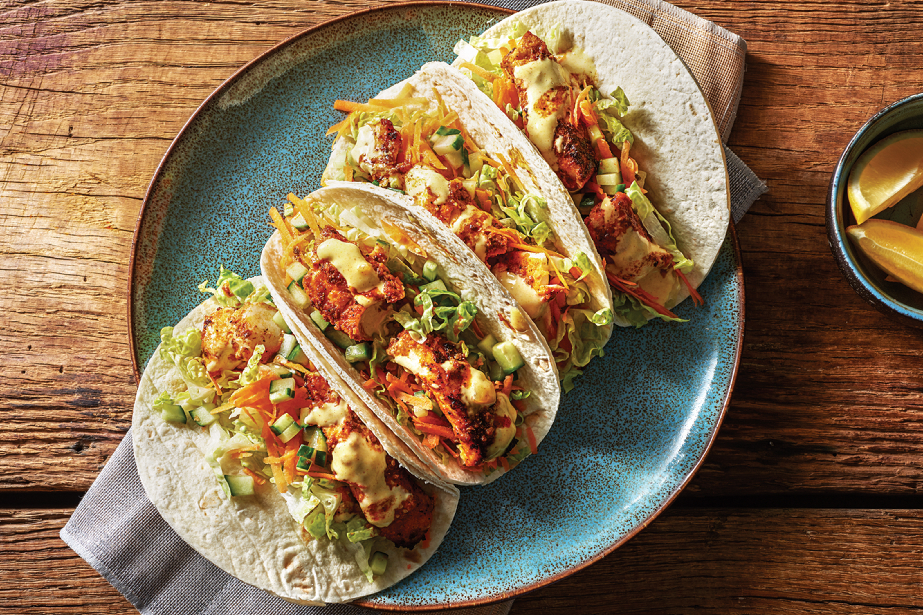 Build Your Own Mediterranean Fish Tacos