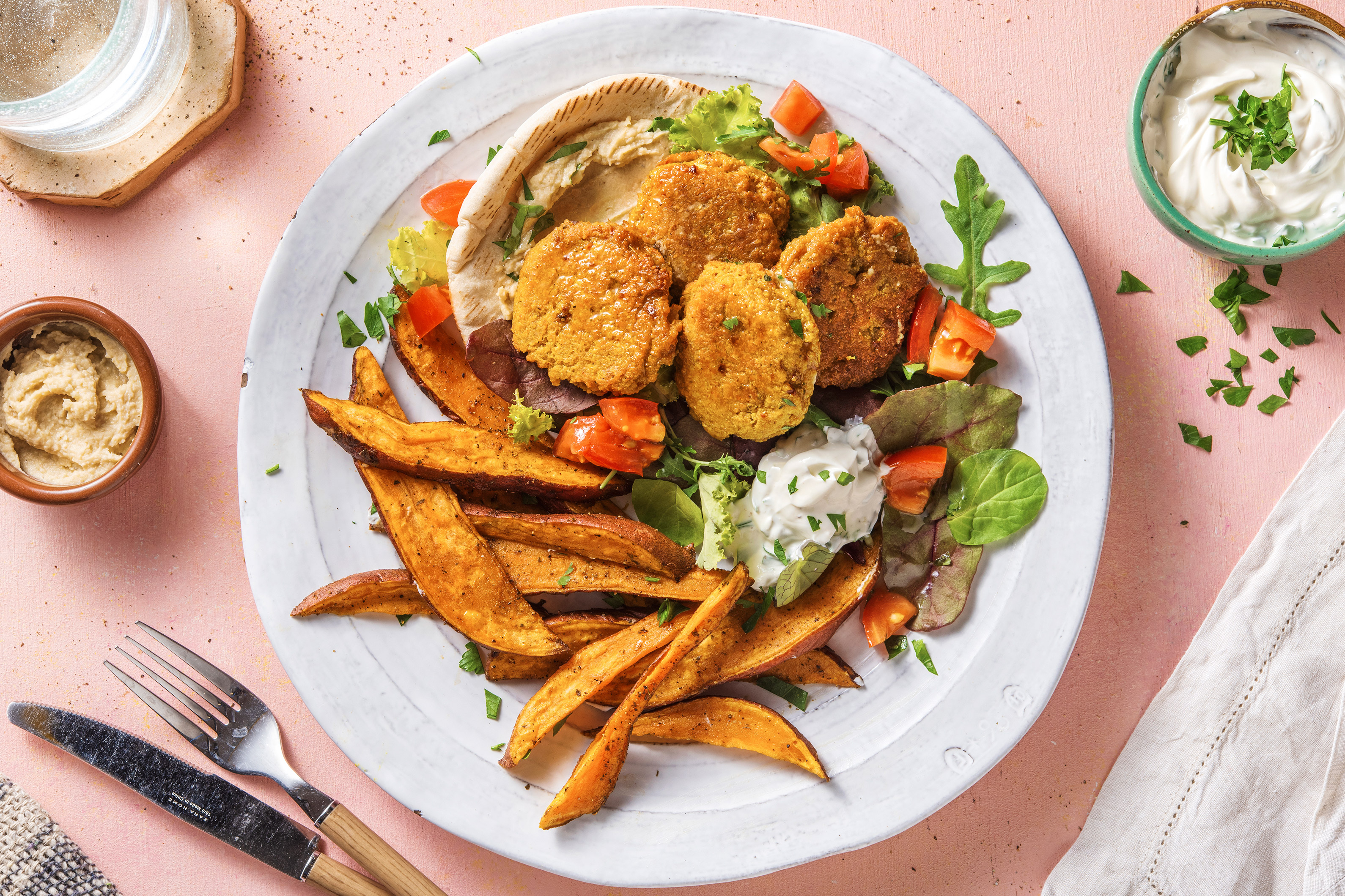 Roulé de falafels à la méditerranéenne
