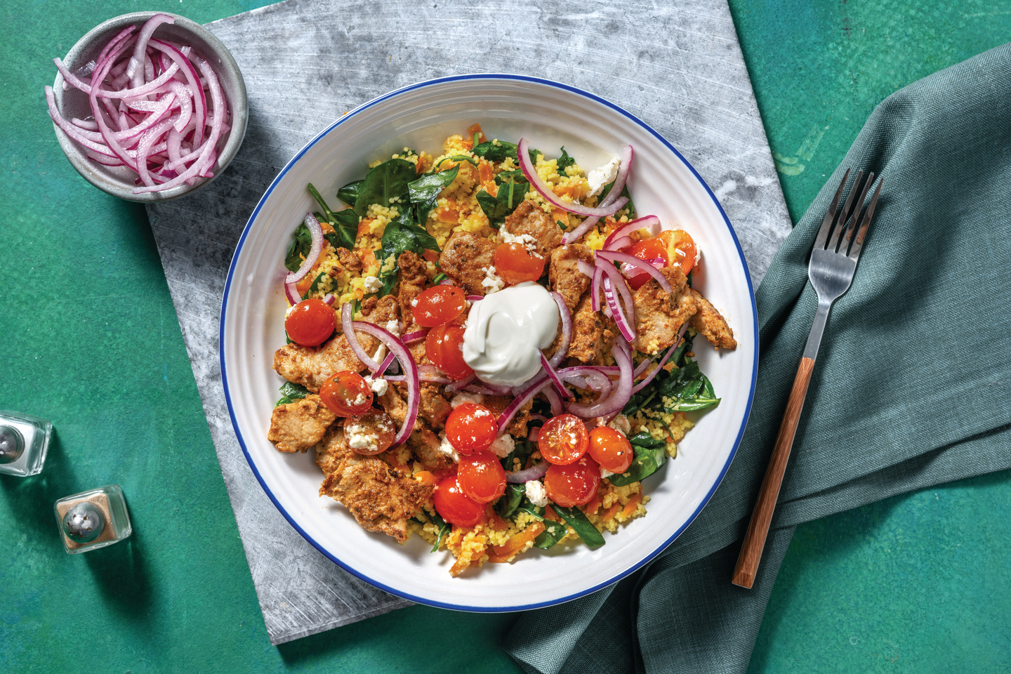 Mediterranean Pork Couscous Bowl