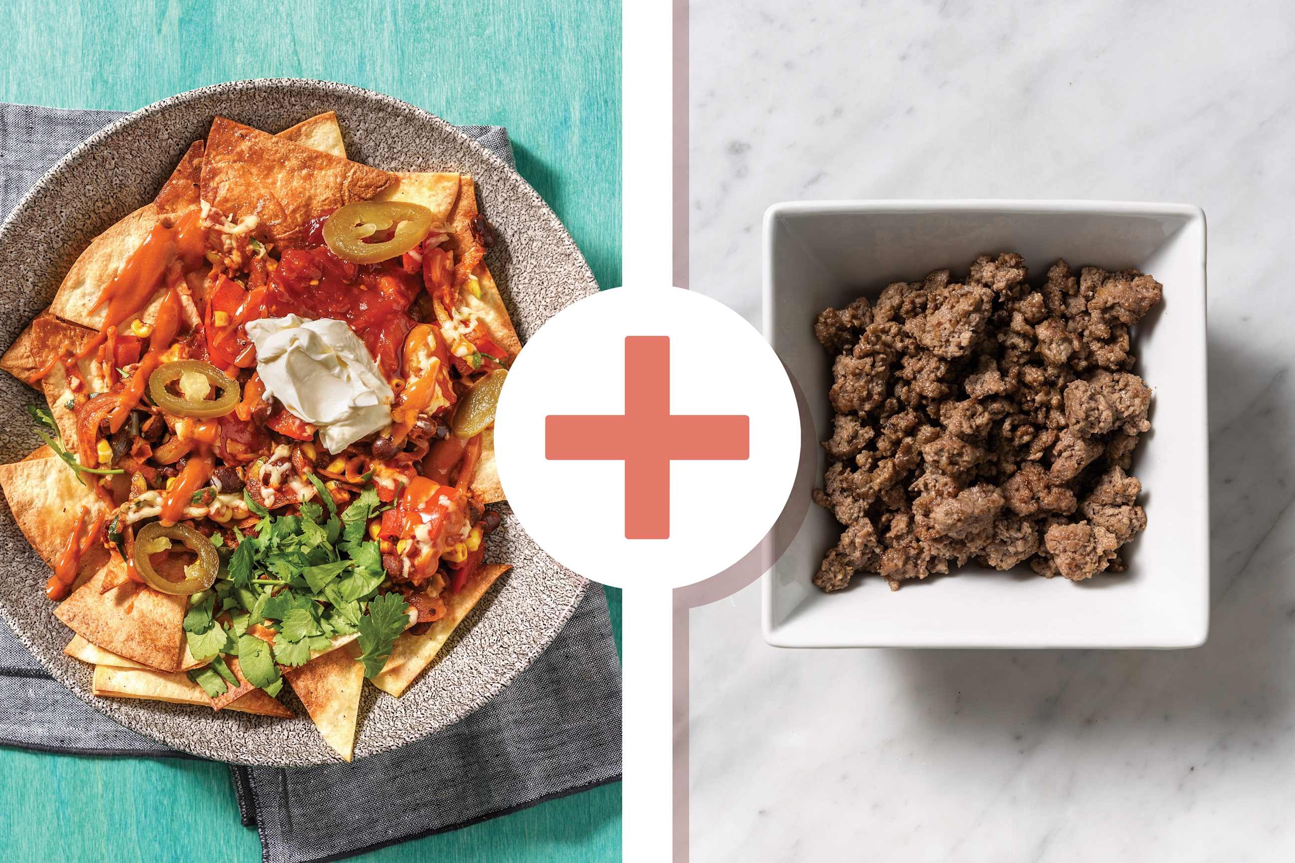Fiery Beef, Bean & Jalapeño Nachos