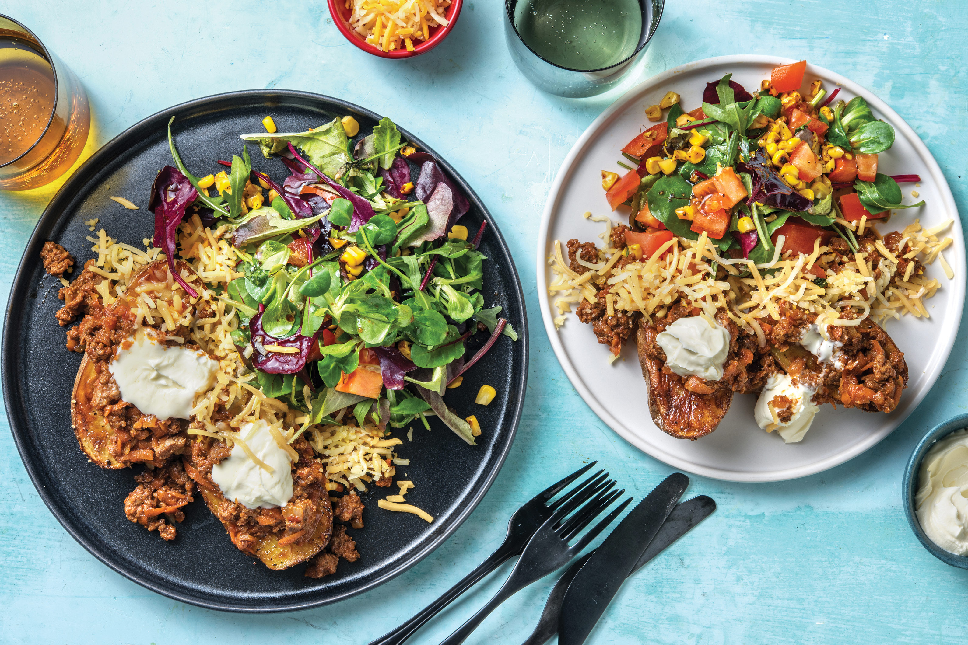 Loaded Tex-Mex Beef Jacket Potatoes