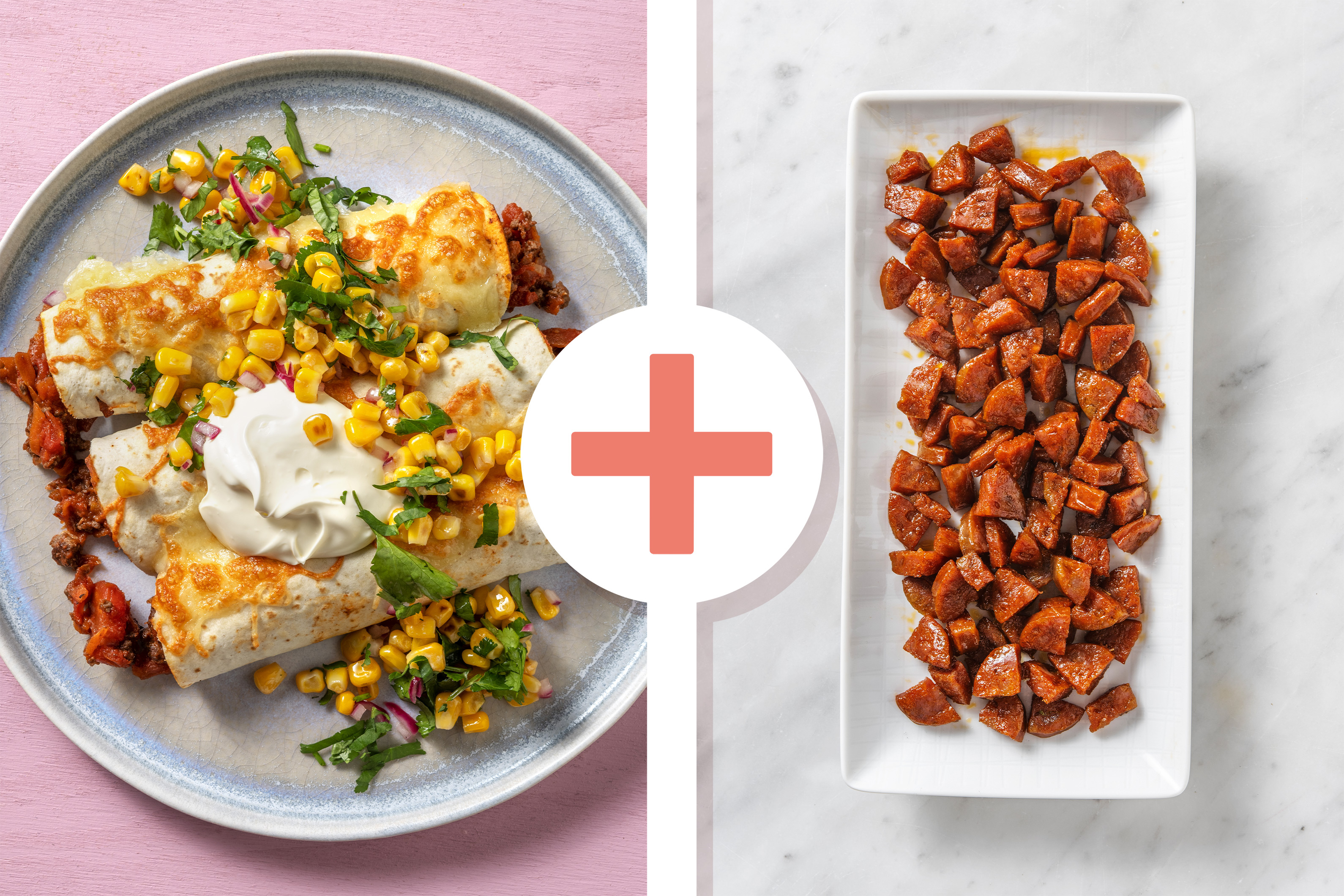 Mexican Beef & Chorizo Enchiladas